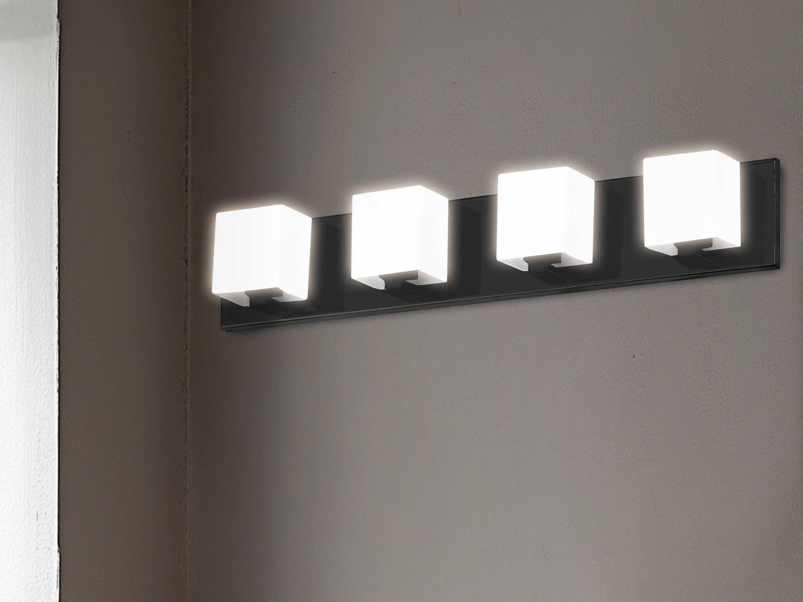 Dainolite Verona 4-Light Matte Black Vanity Light