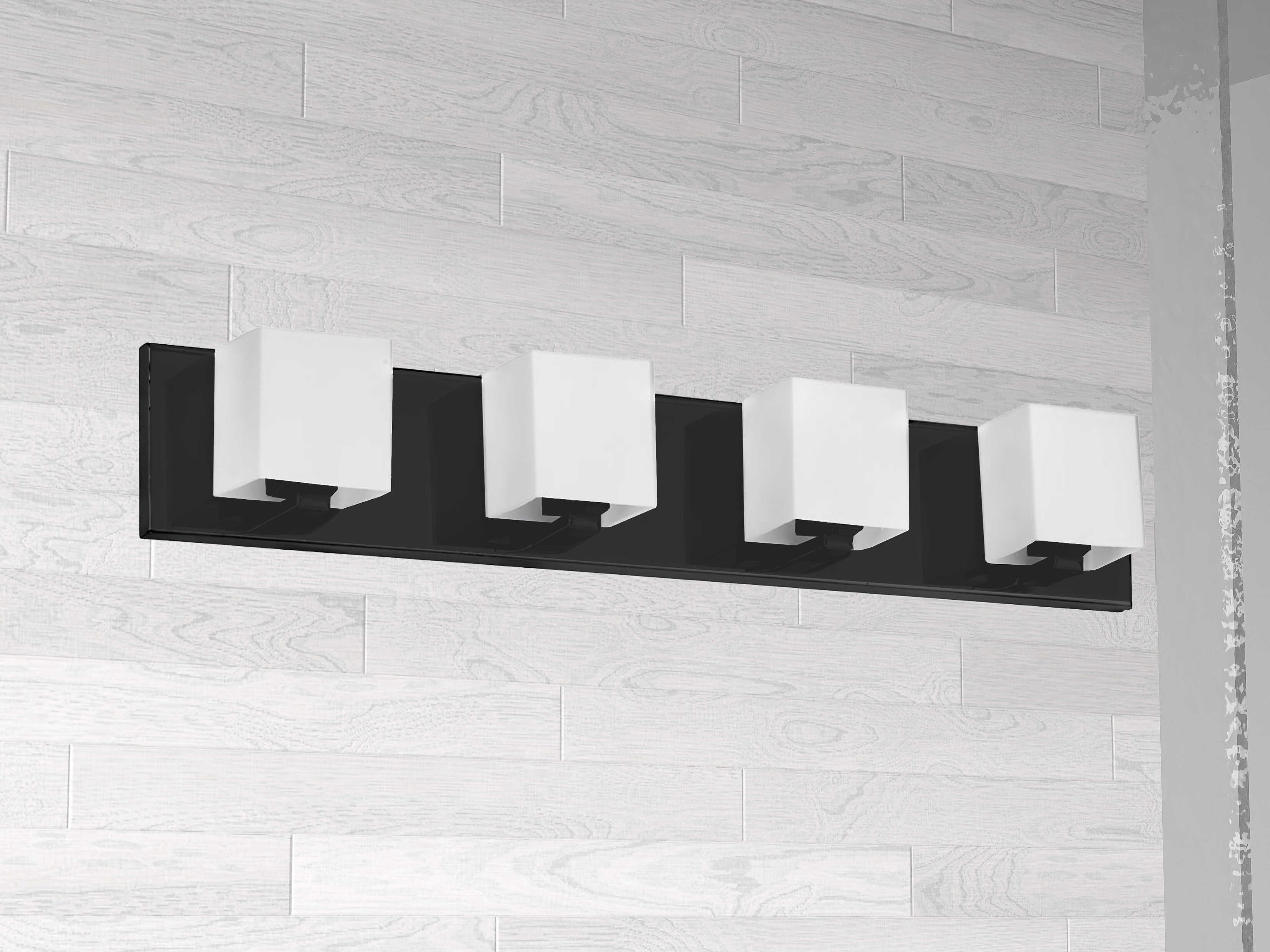 Dainolite Verona 4-Light Matte Black Vanity Light