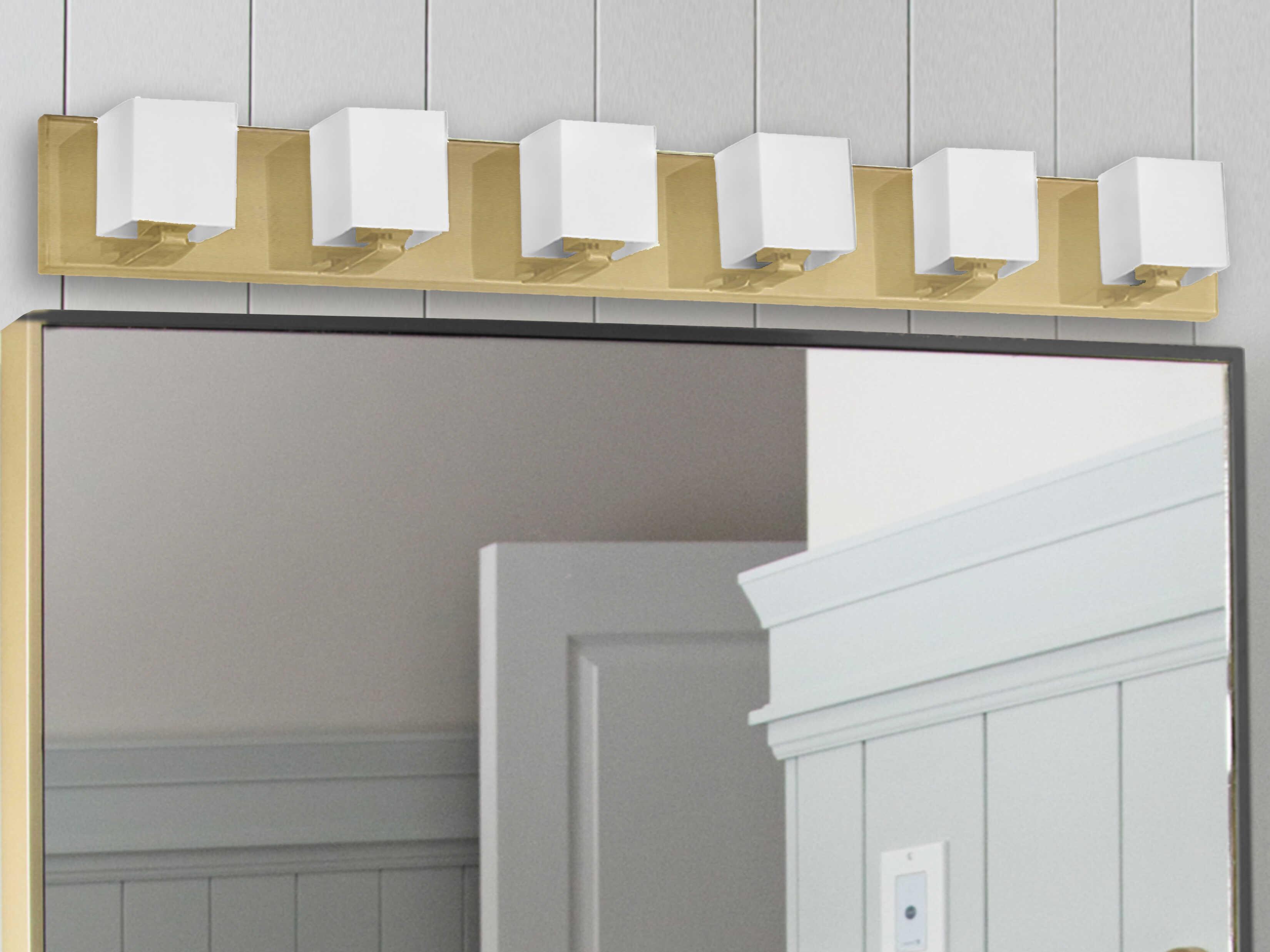 Dainolite Verona 6-Light Aged Brass Vanity Light