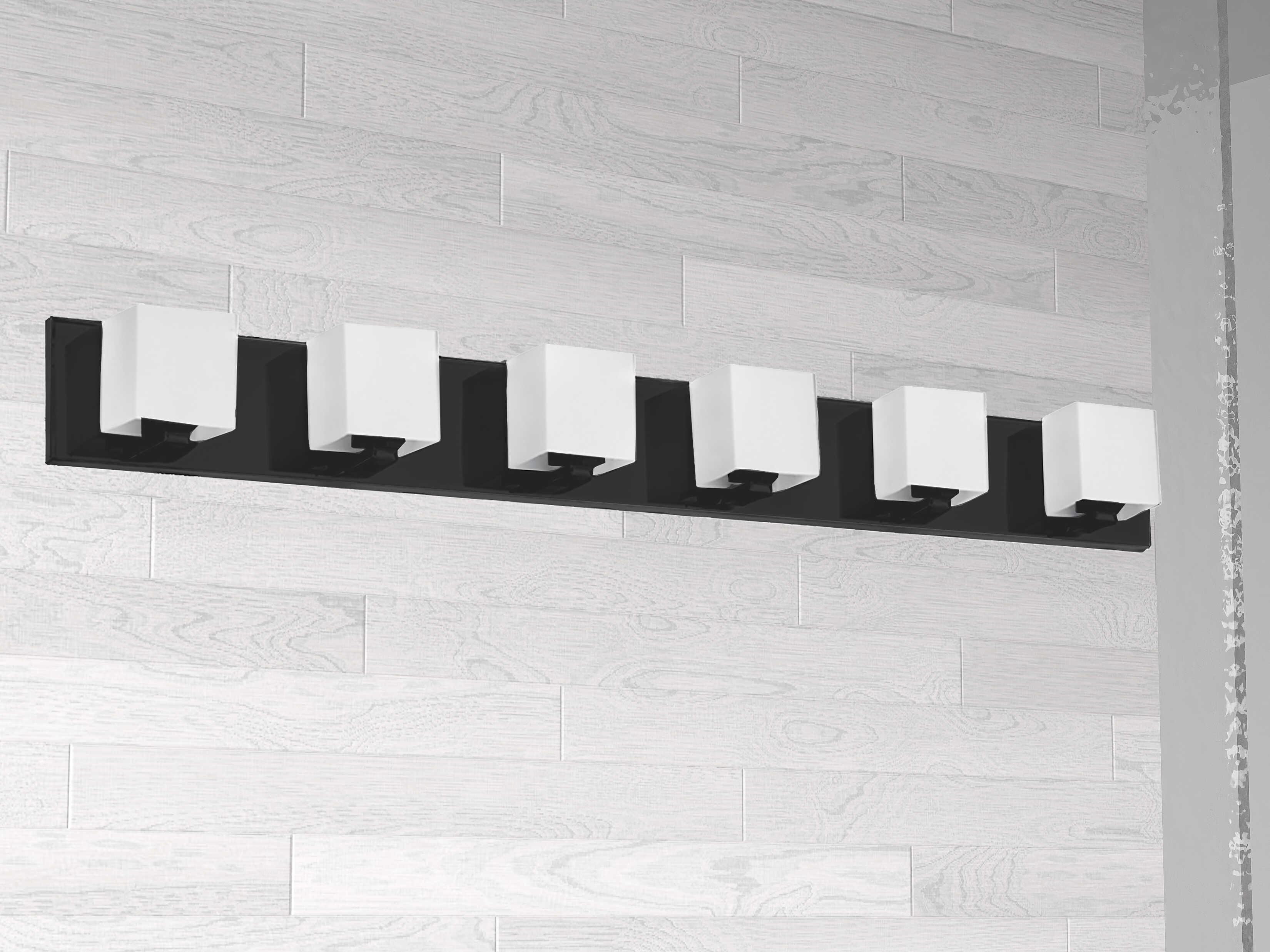 Dainolite Verona 6-Light Matte Black Vanity Light