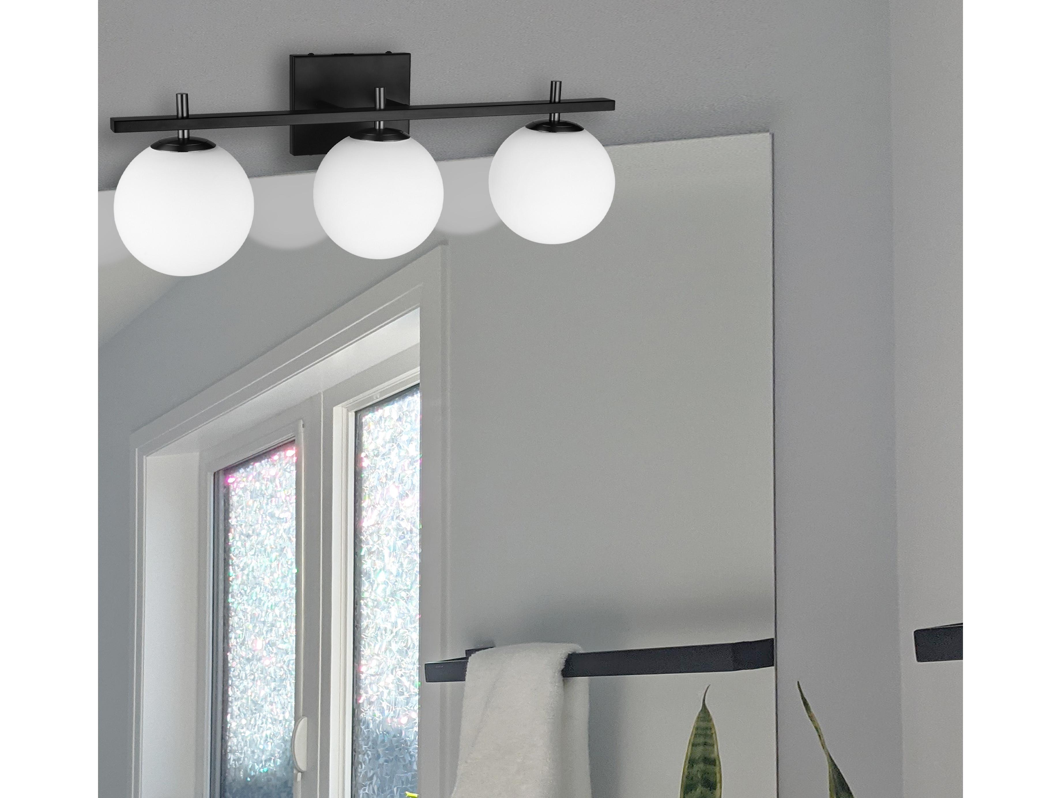 Dainolite Vivaldi 3-Light Matte Black Vanity Light