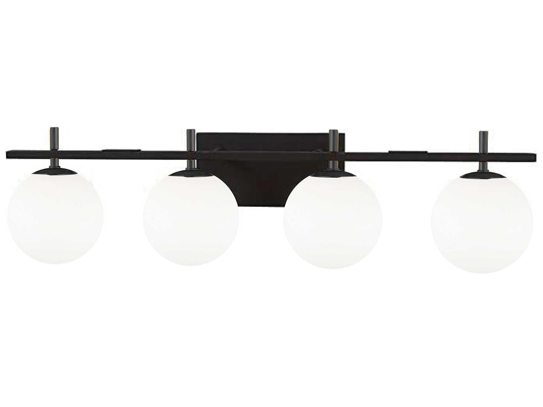Dainolite Vivaldi 4-Light Matte Black Vanity Light