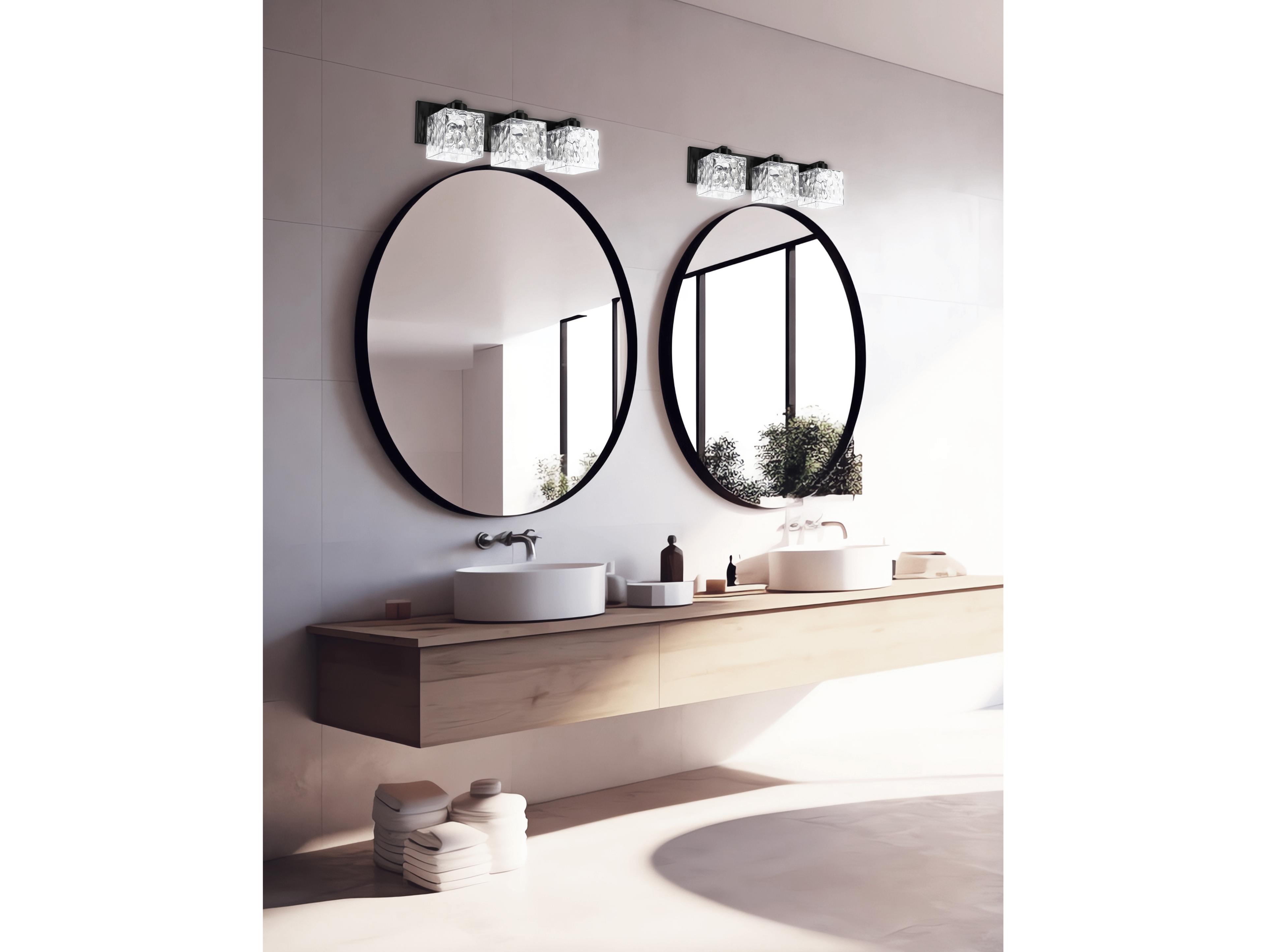 Dainolite Veda 3-Light Matte Black Vanity Light