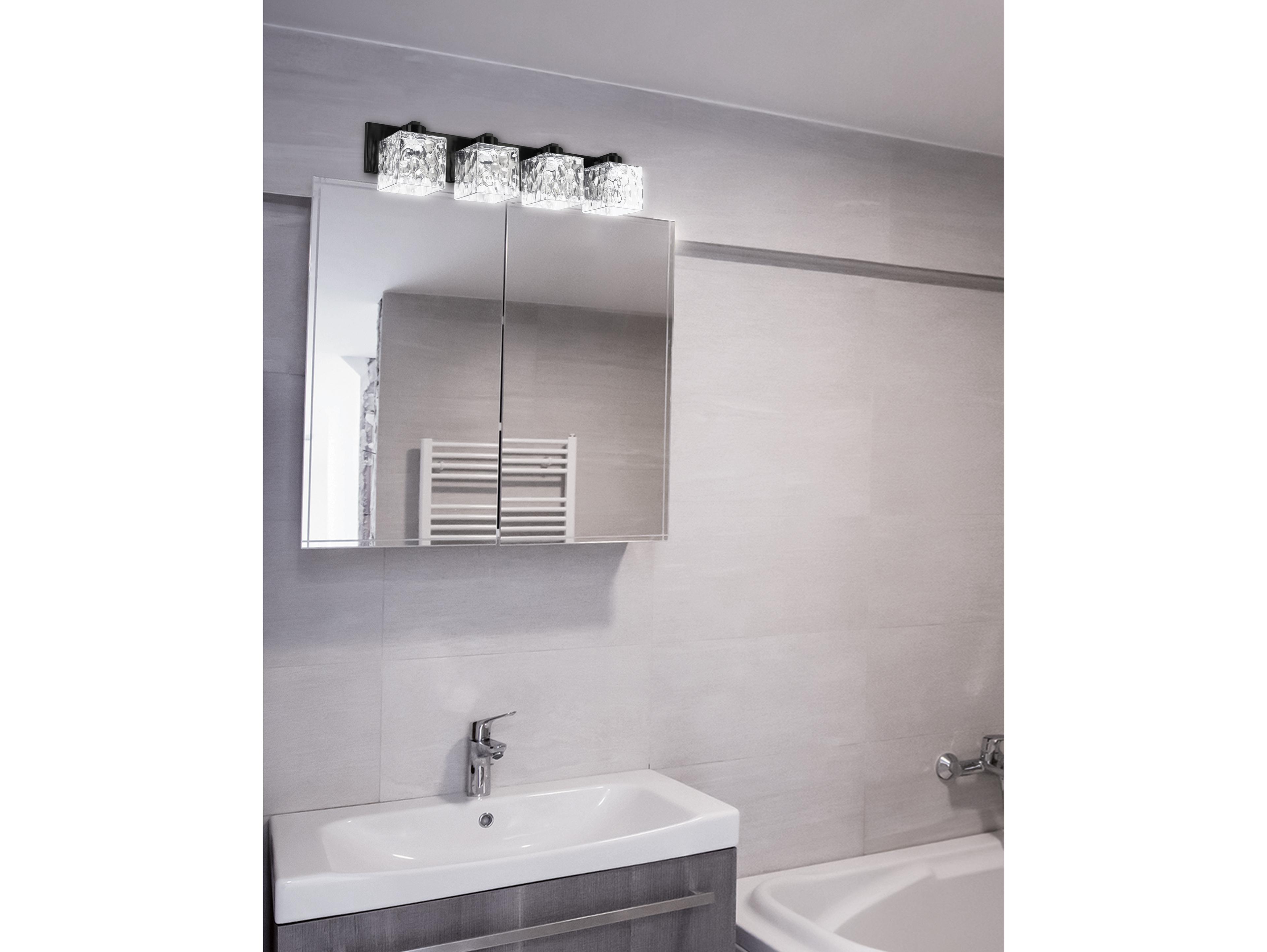 Dainolite Veda 4-Light Matte Black Vanity Light