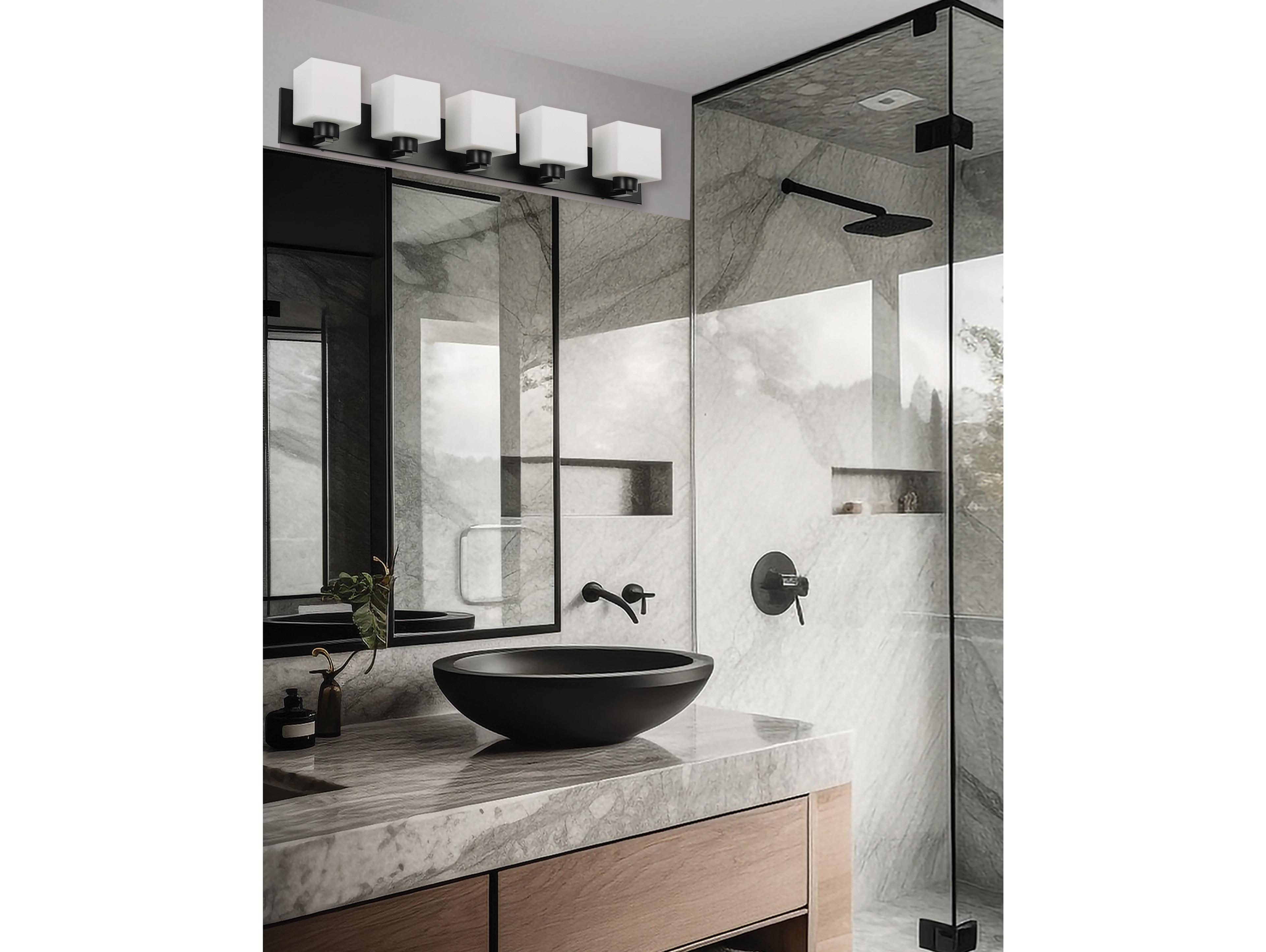 Dainolite Veda 5-Light Matte Black Vanity Light