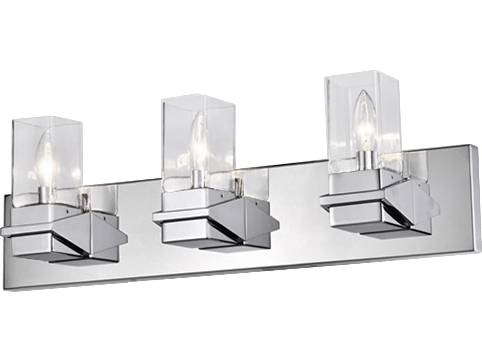 Dainolite Veronica 3-Light Polished Chrome Vanity Light