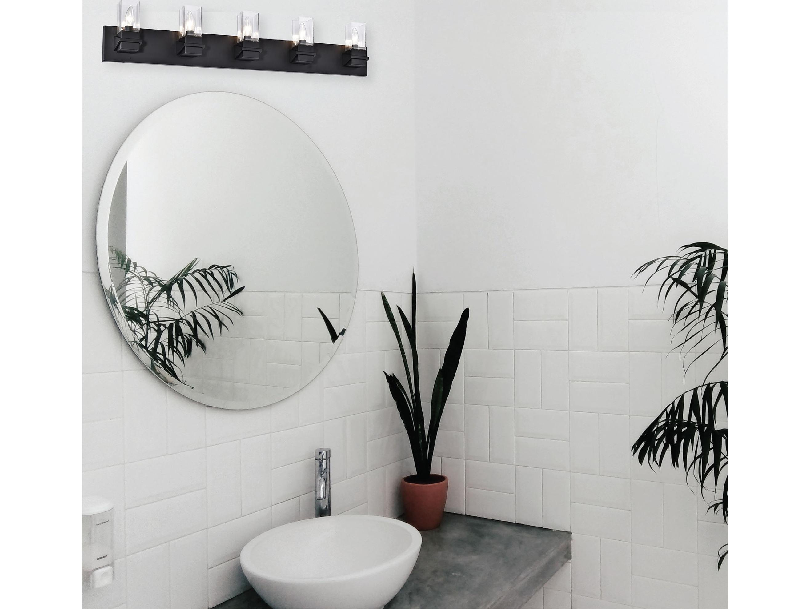 Dainolite Veronica 5-Light Matte Black Vanity Light