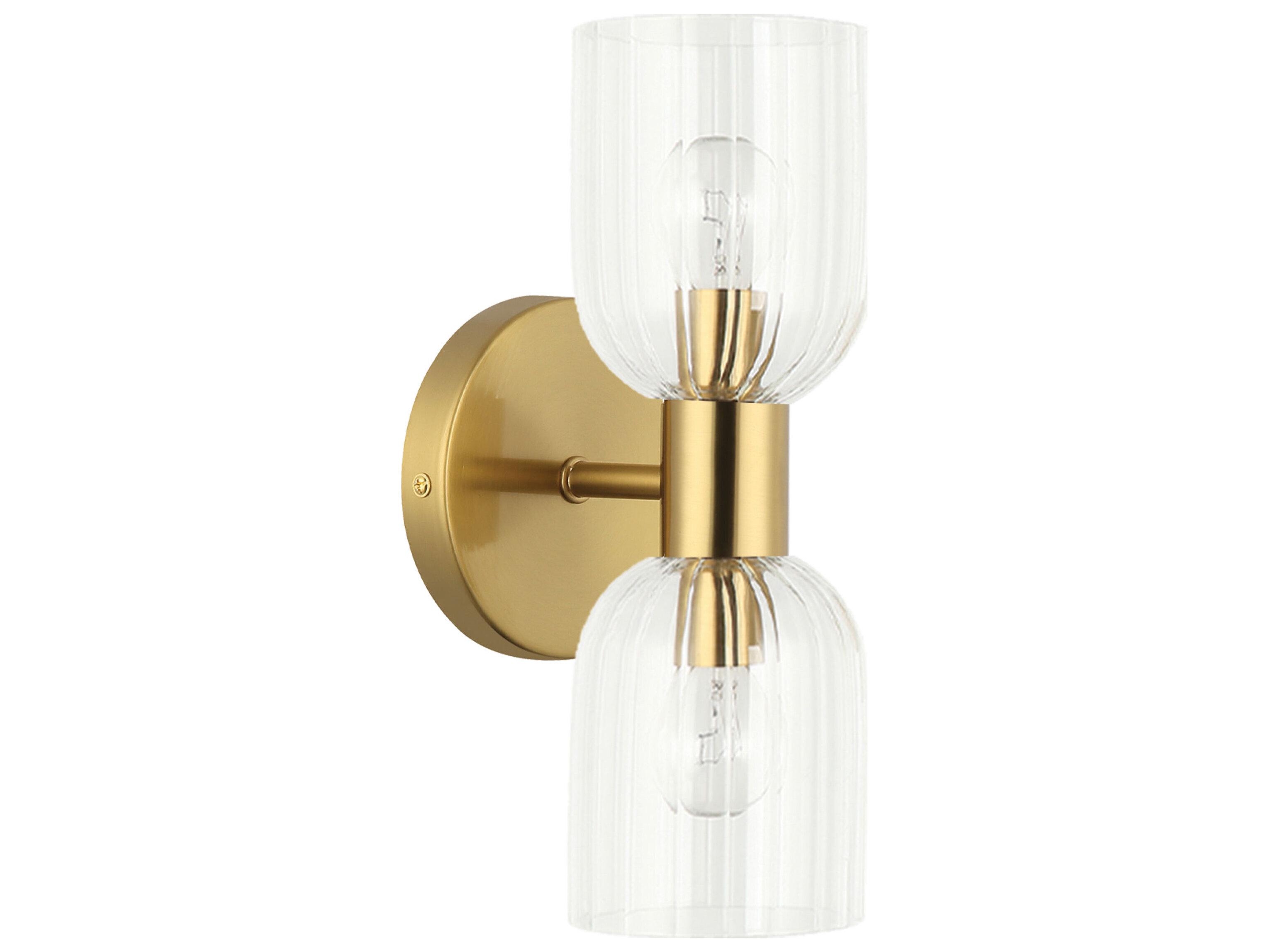 Dainolite Vienna 2-Light Aged Brass Wall Sconce
