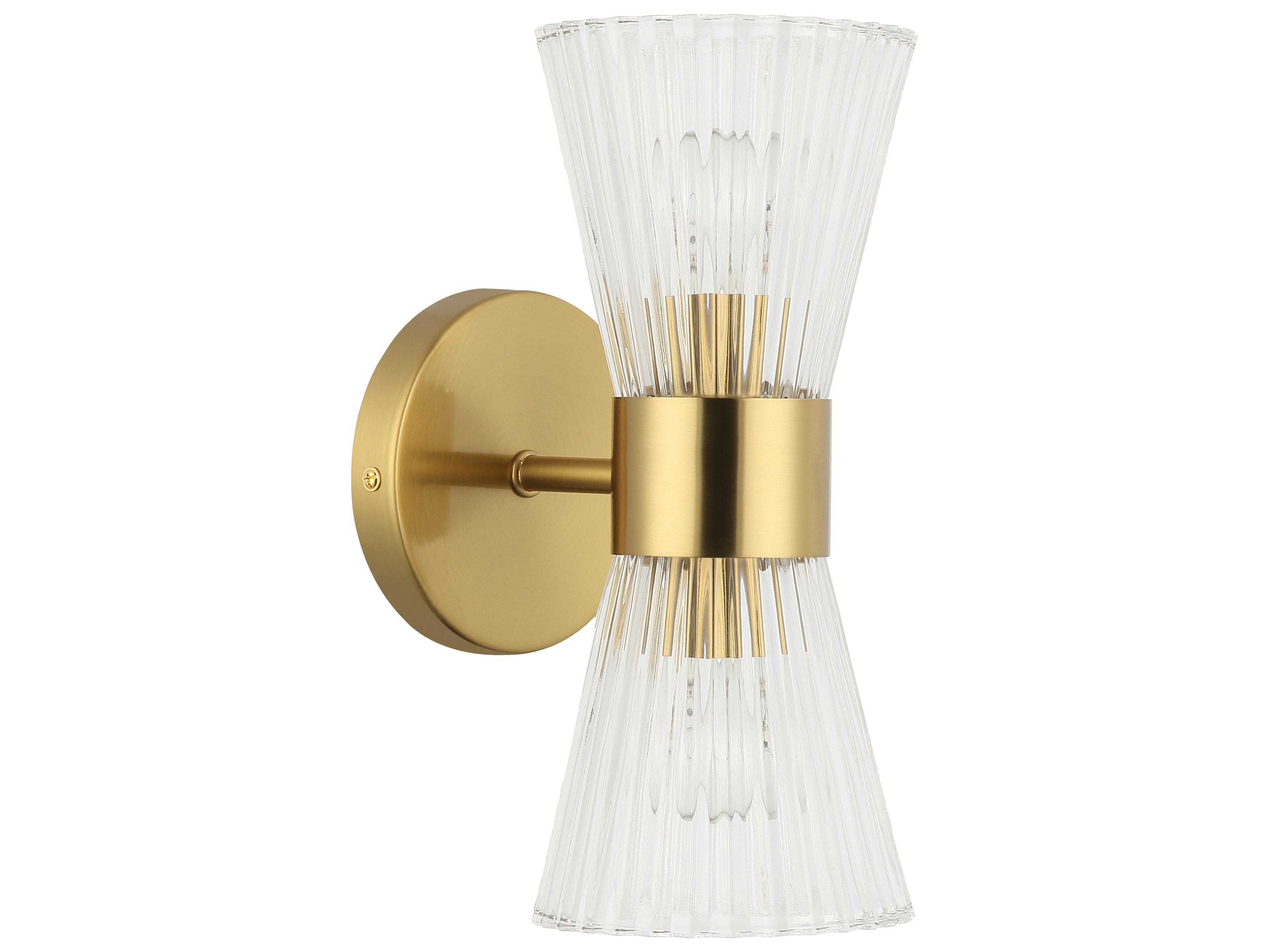 Dainolite Vienna 2-Light Aged Brass Wall Sconce