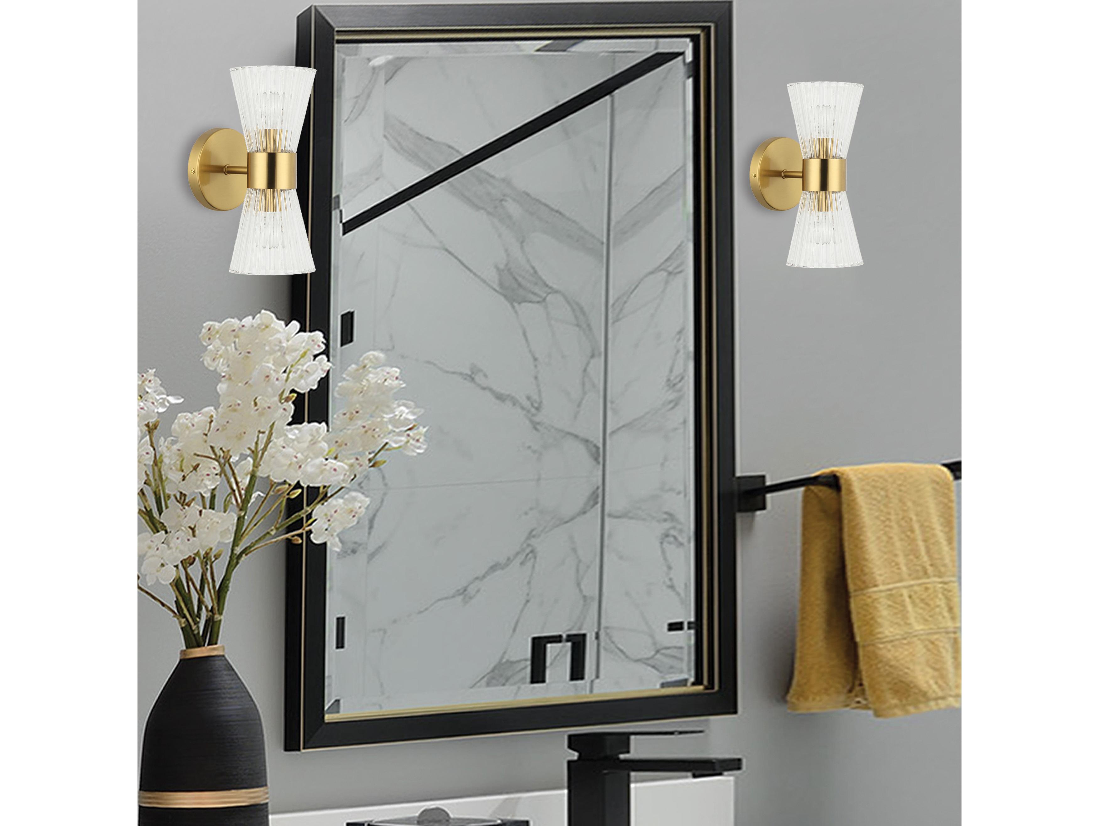 Dainolite Vienna 2-Light Aged Brass Wall Sconce