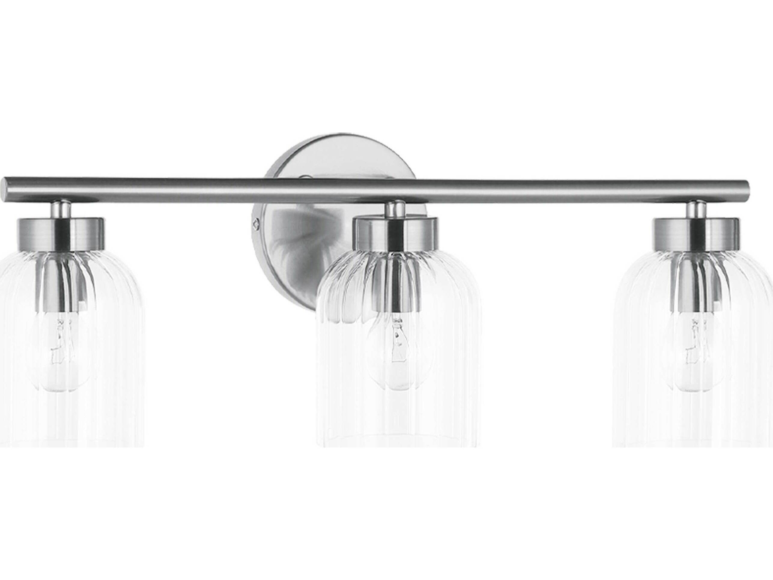 Dainolite Vienna 3-Light Polished Chrome Vanity Light