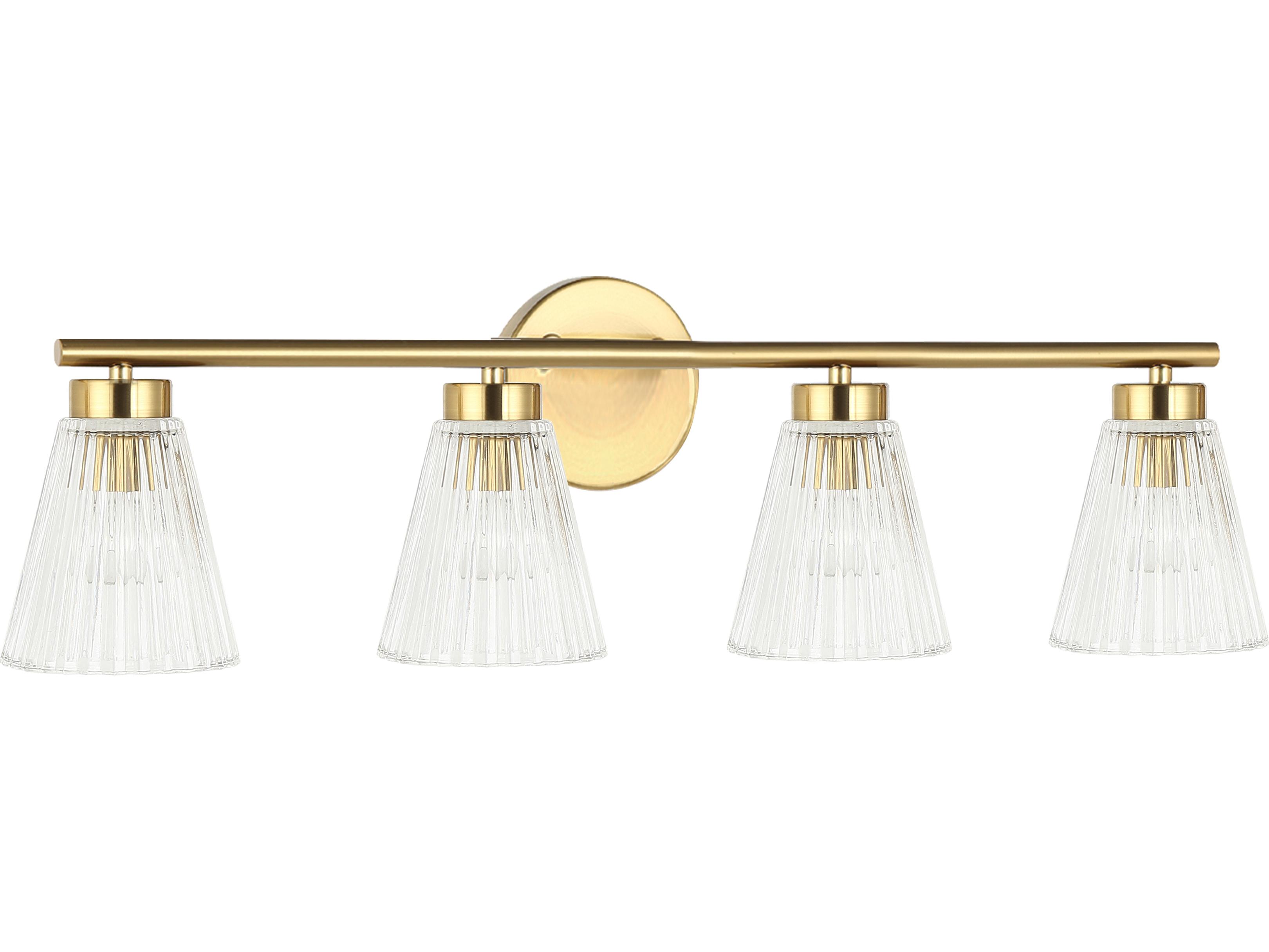Dainolite Vienna 4-Light Aged Brass Vanity Light