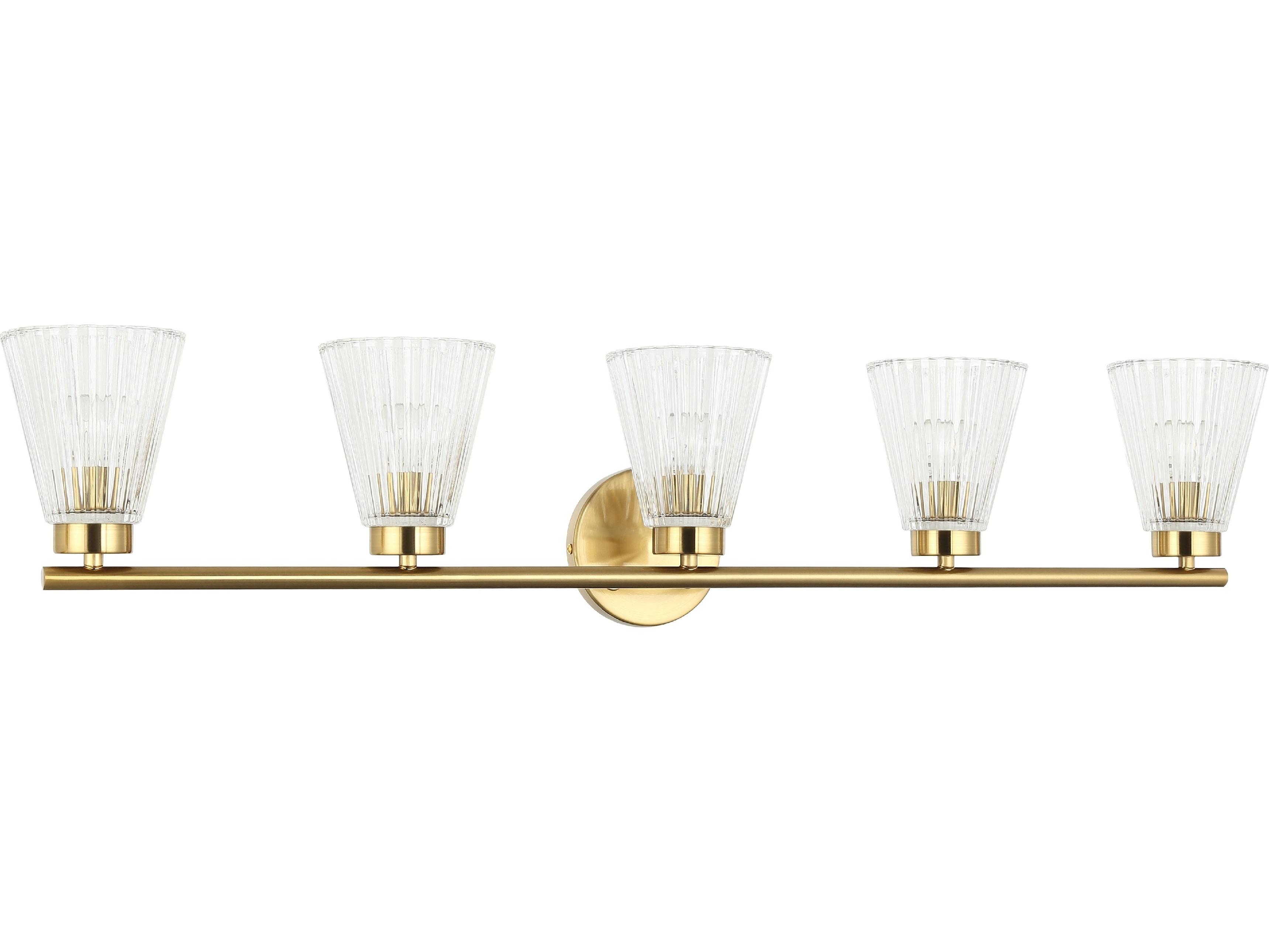 Dainolite Vienna 5-Light Aged Brass Vanity Light