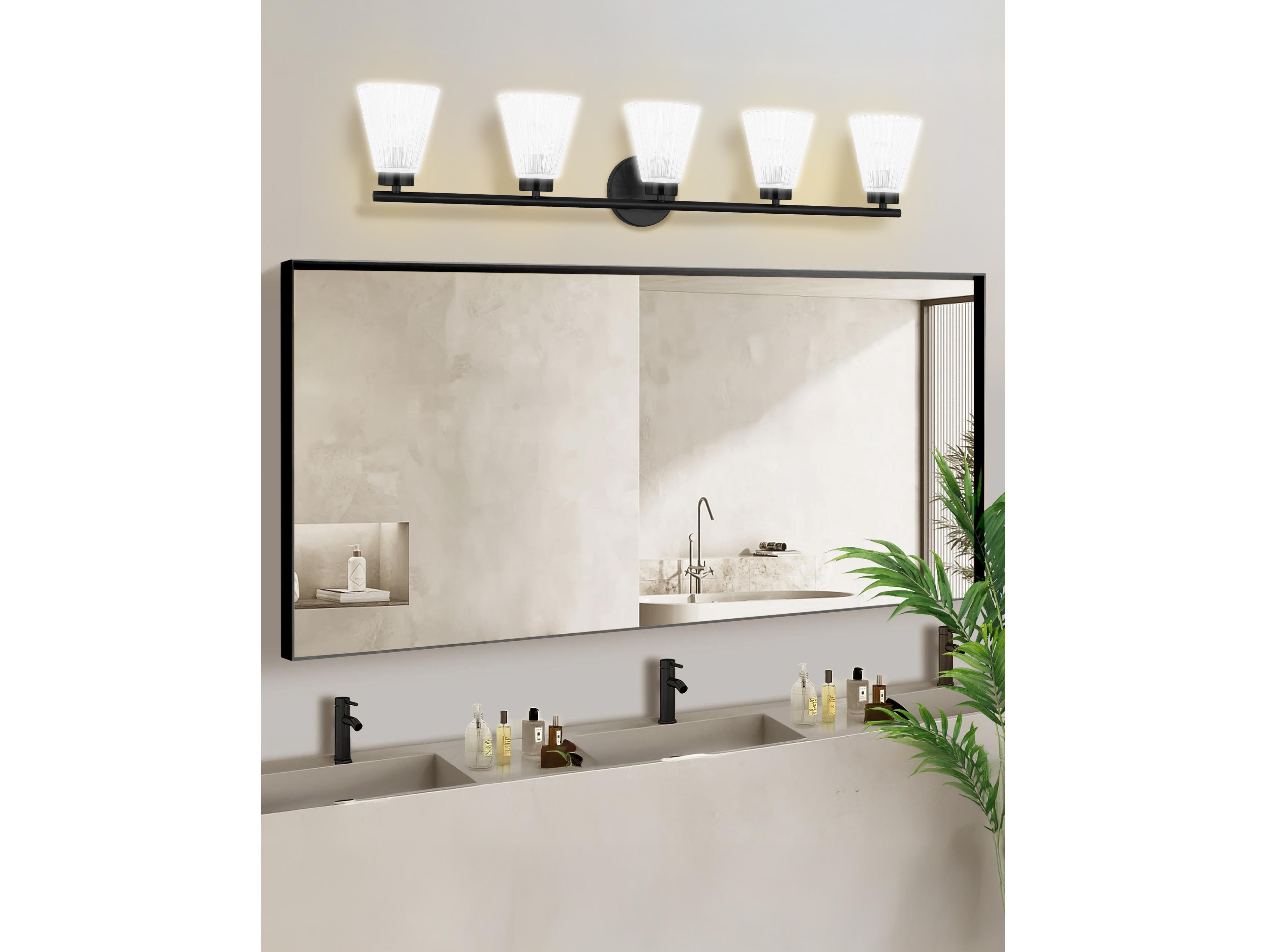 Dainolite Vienna 5-Light Matte Black Vanity Light