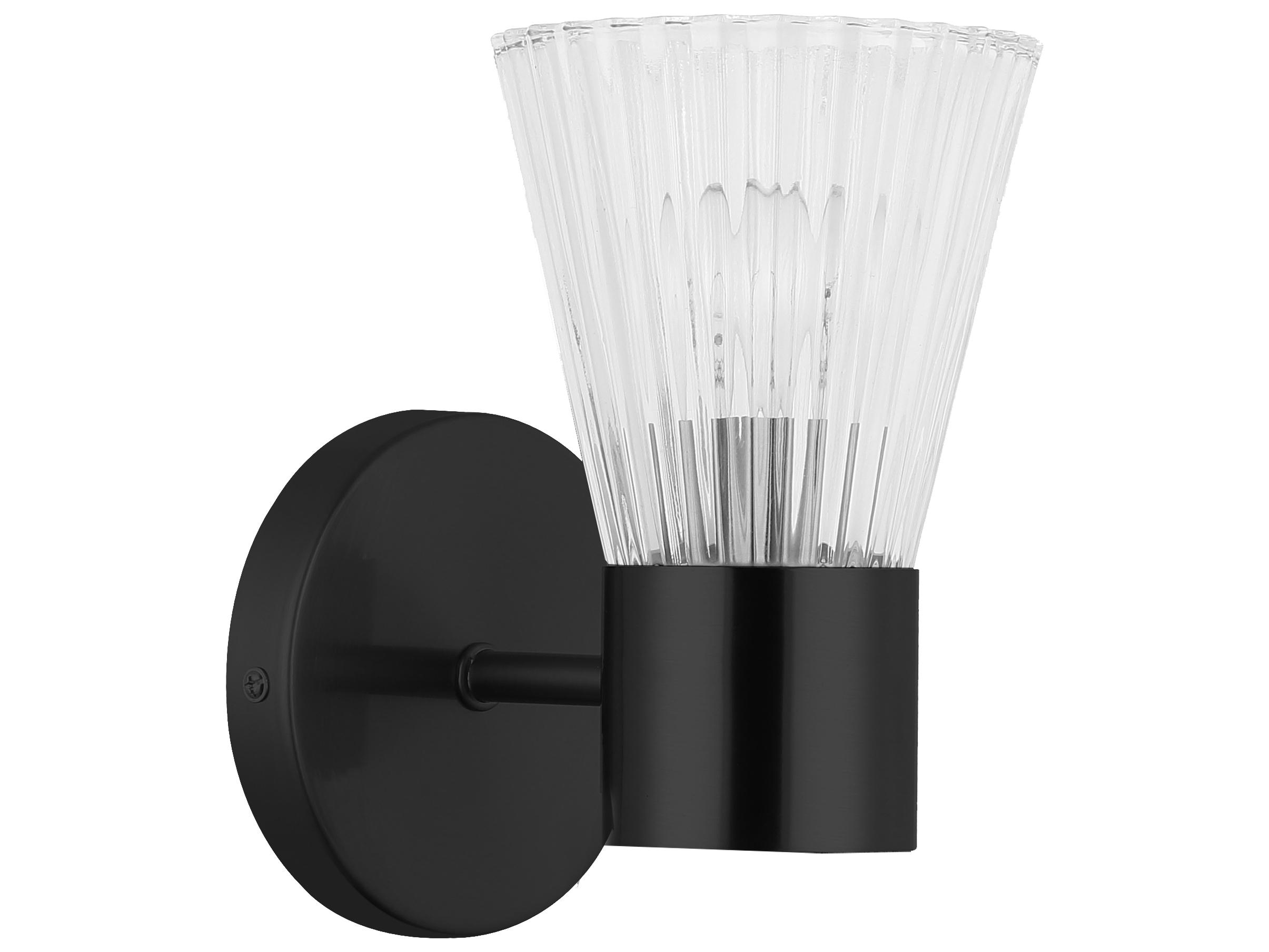 Dainolite Vienna 1-Light Matte Black Wall Sconce