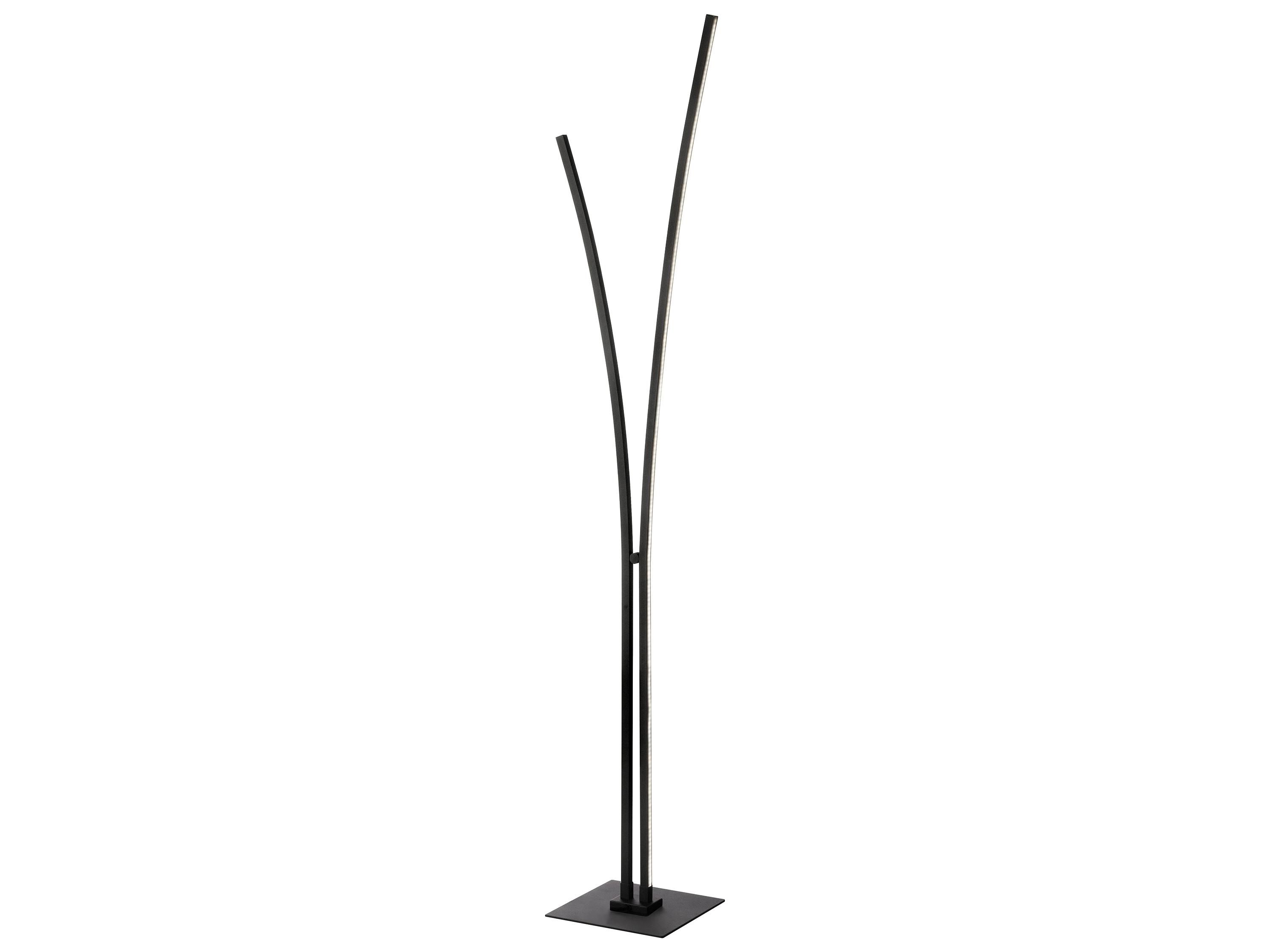 Dainolite Vincent Matte Black White Floor Lamp