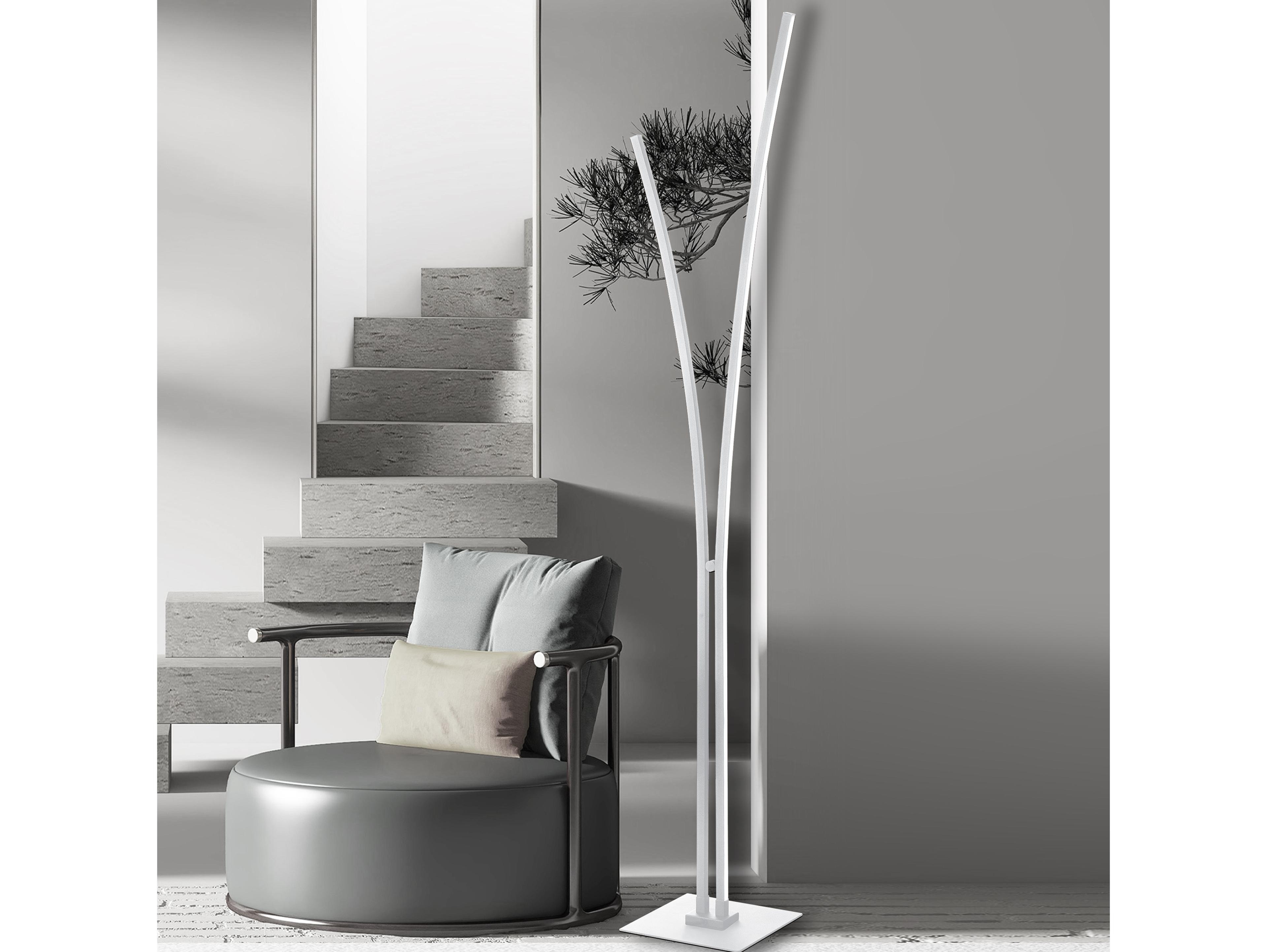 Dainolite Vincent Matte White Floor Lamp