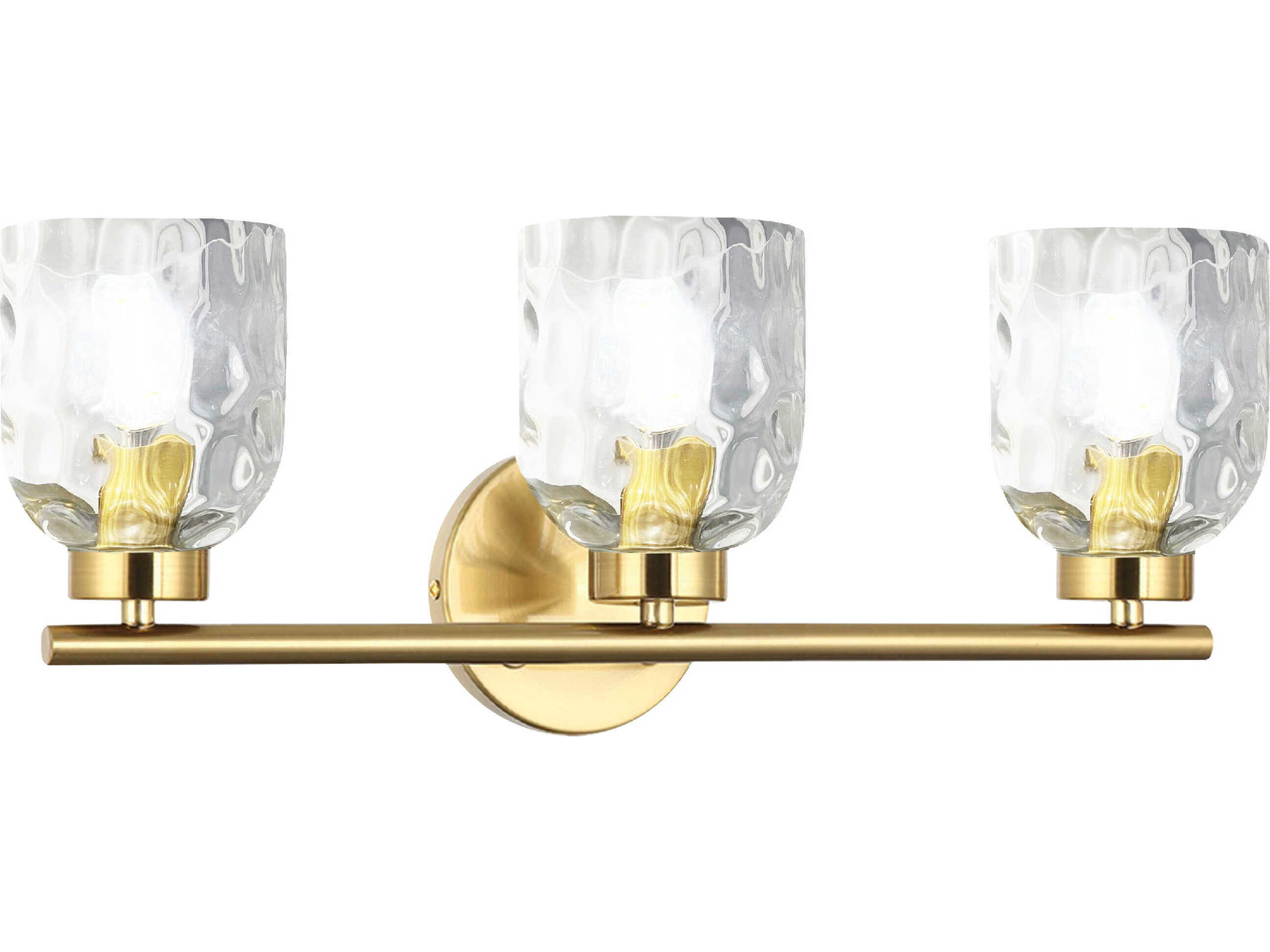 Dainolite Vallora 3-Light Aged Brass Vanity Light