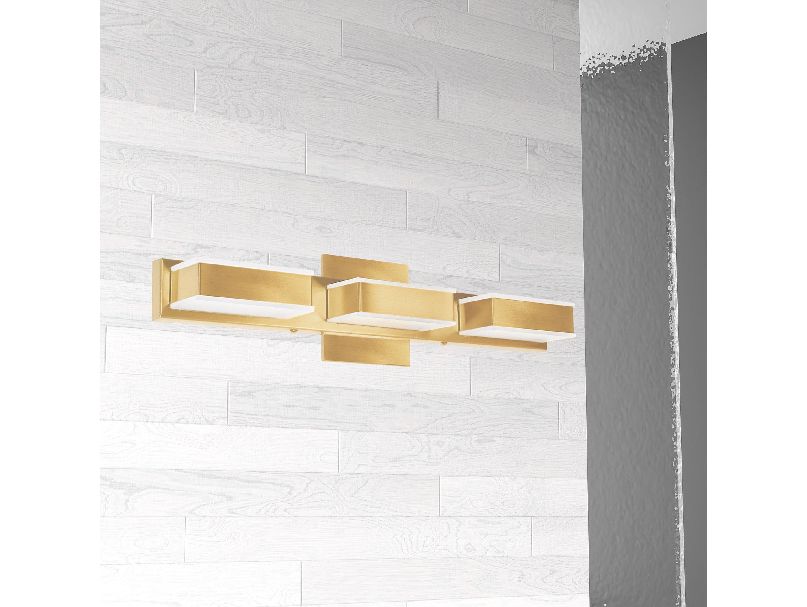 Dainolite Viola 3-Light Aged Brass Vanity Light