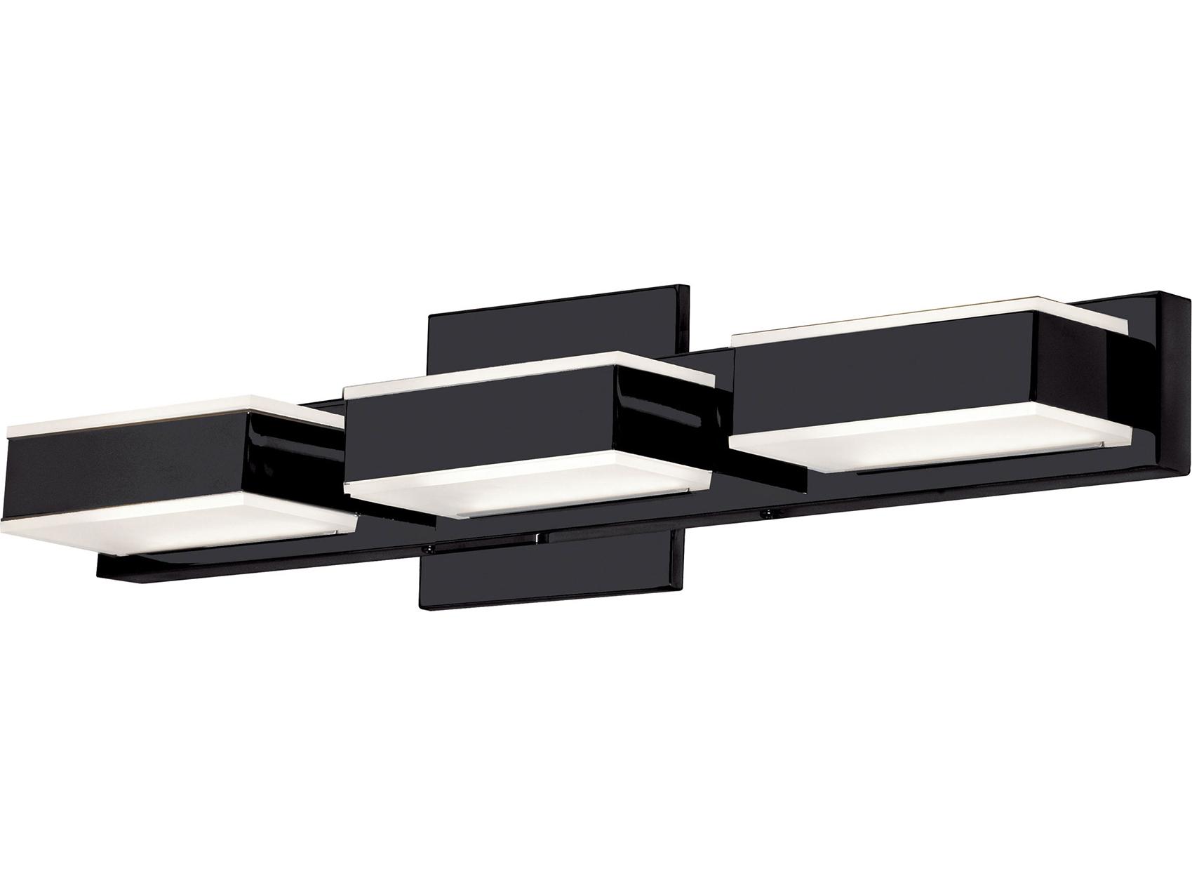 Dainolite Viola 3-Light Matte Black Vanity Light