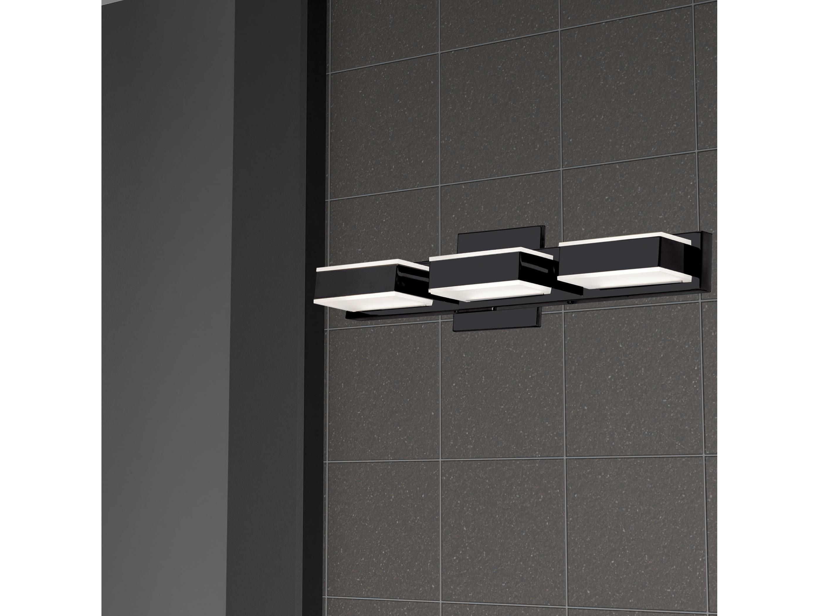 Dainolite Viola 3-Light Matte Black Vanity Light