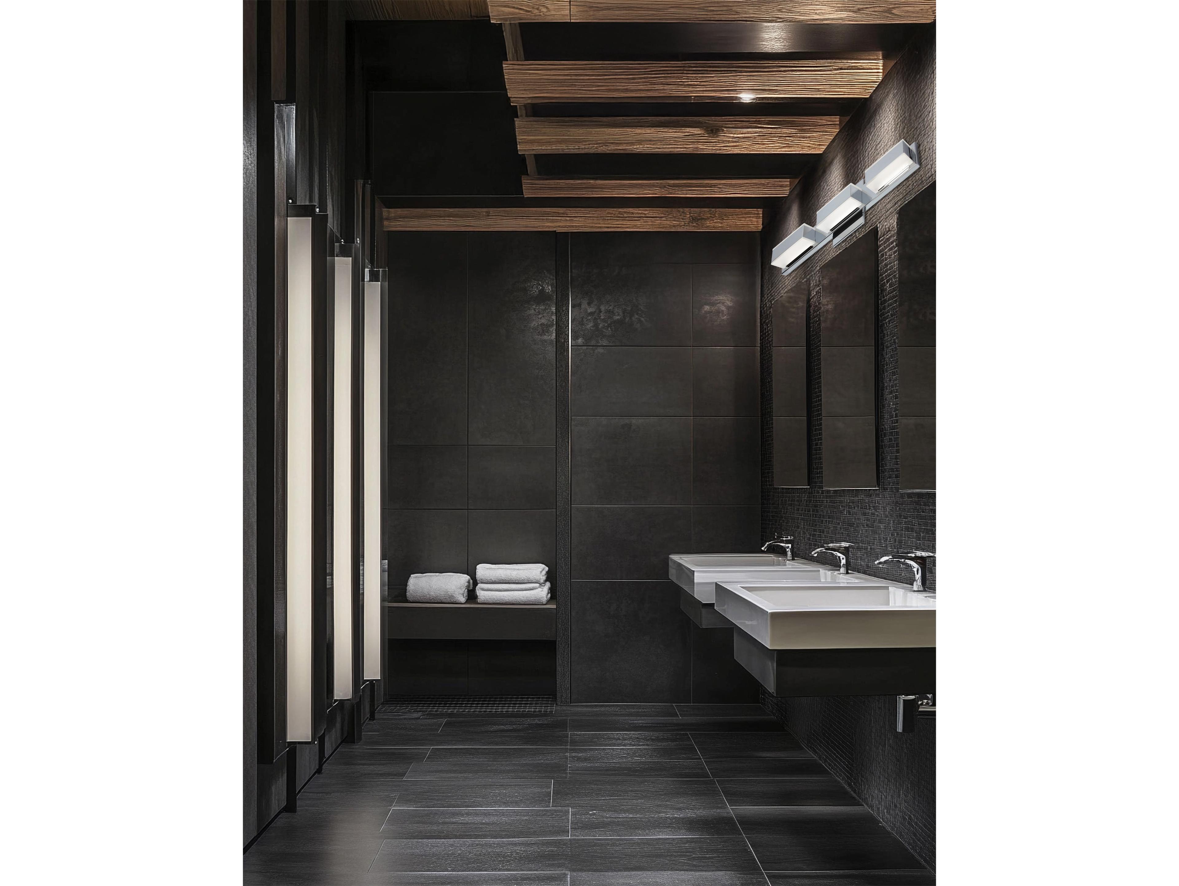 Dainolite Viola 3-Light Polished Chrome Vanity Light