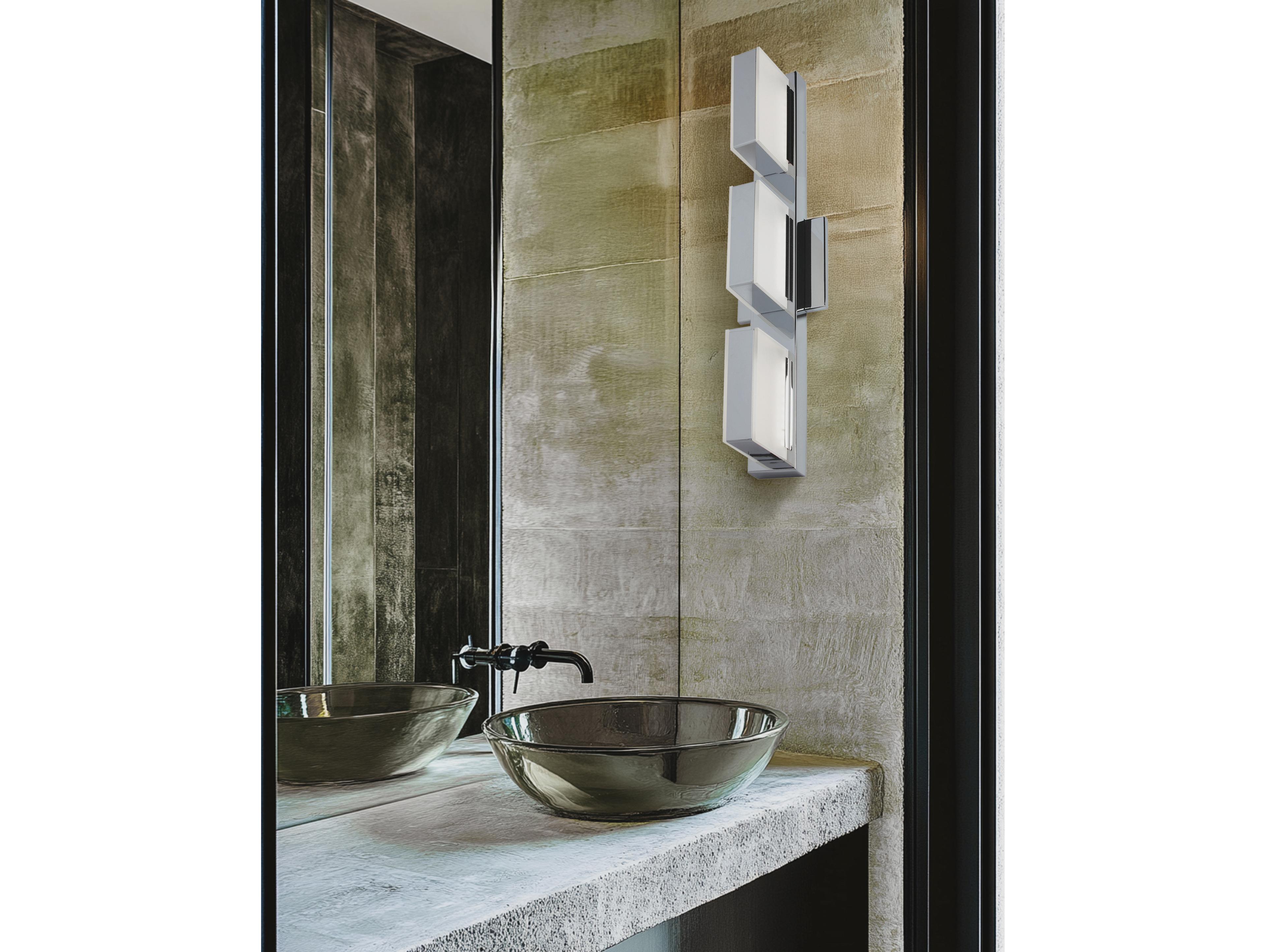 Dainolite Viola 3-Light Polished Chrome Vanity Light