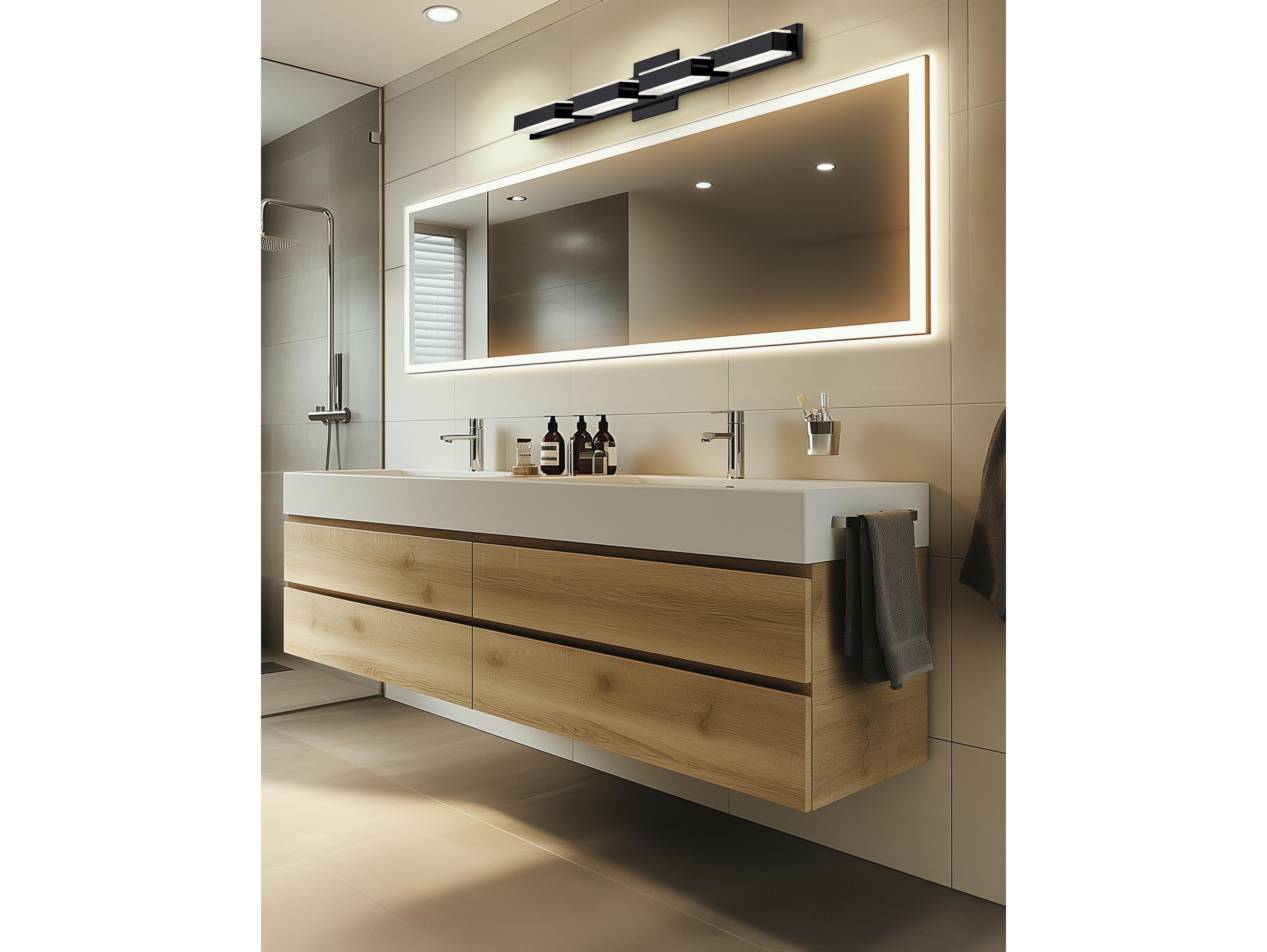 Dainolite Viola 4-Light Matte Black Vanity Light