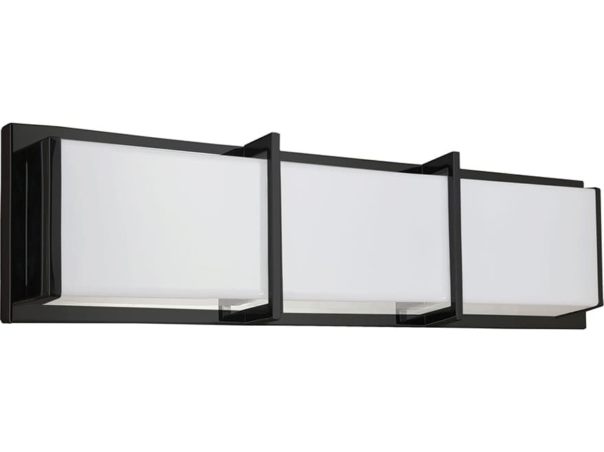 Dainolite Winston 1-Light Matte Black Vanity Light