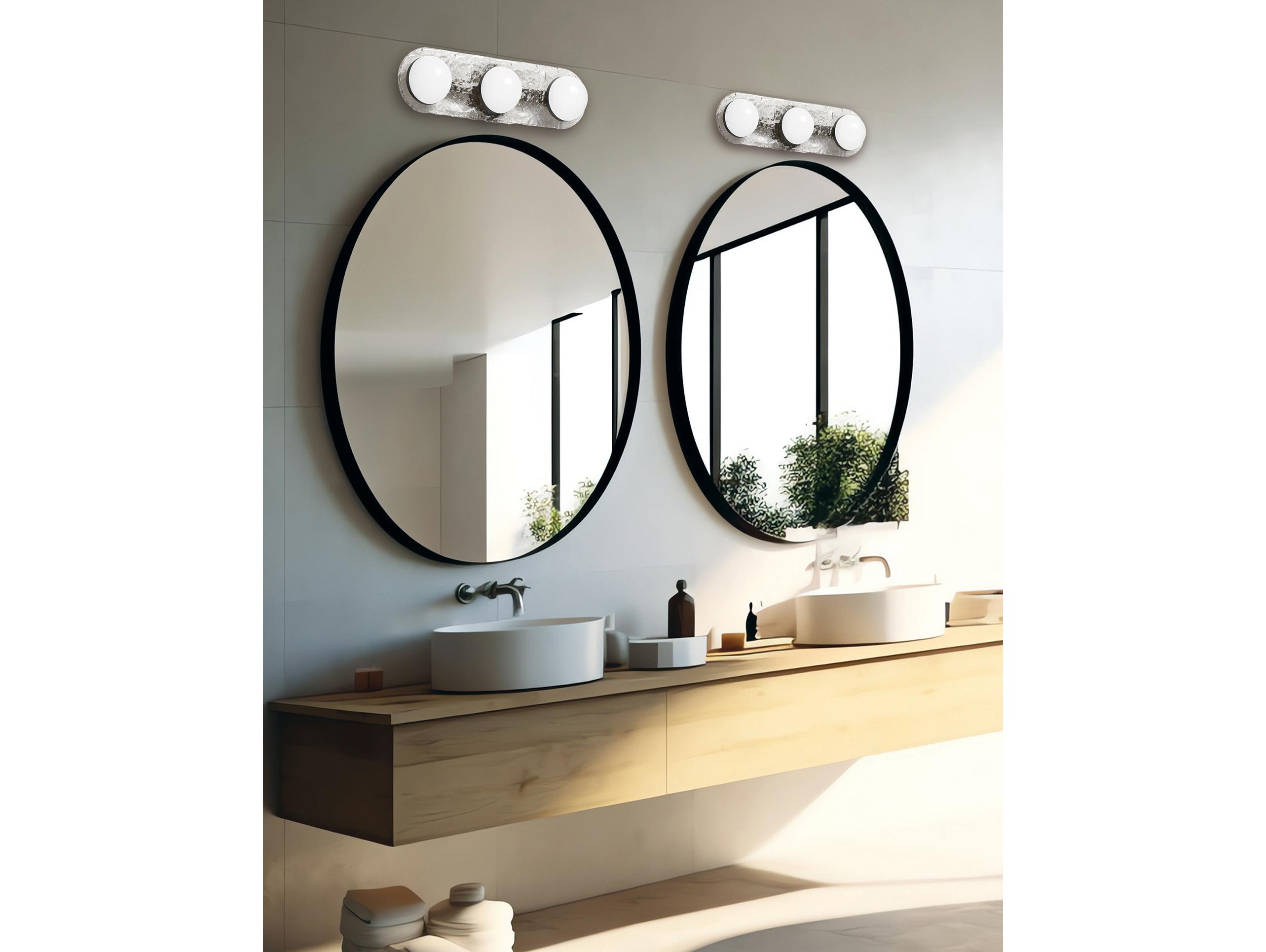 Dainolite Velma 3-Light Matte Black Vanity Light