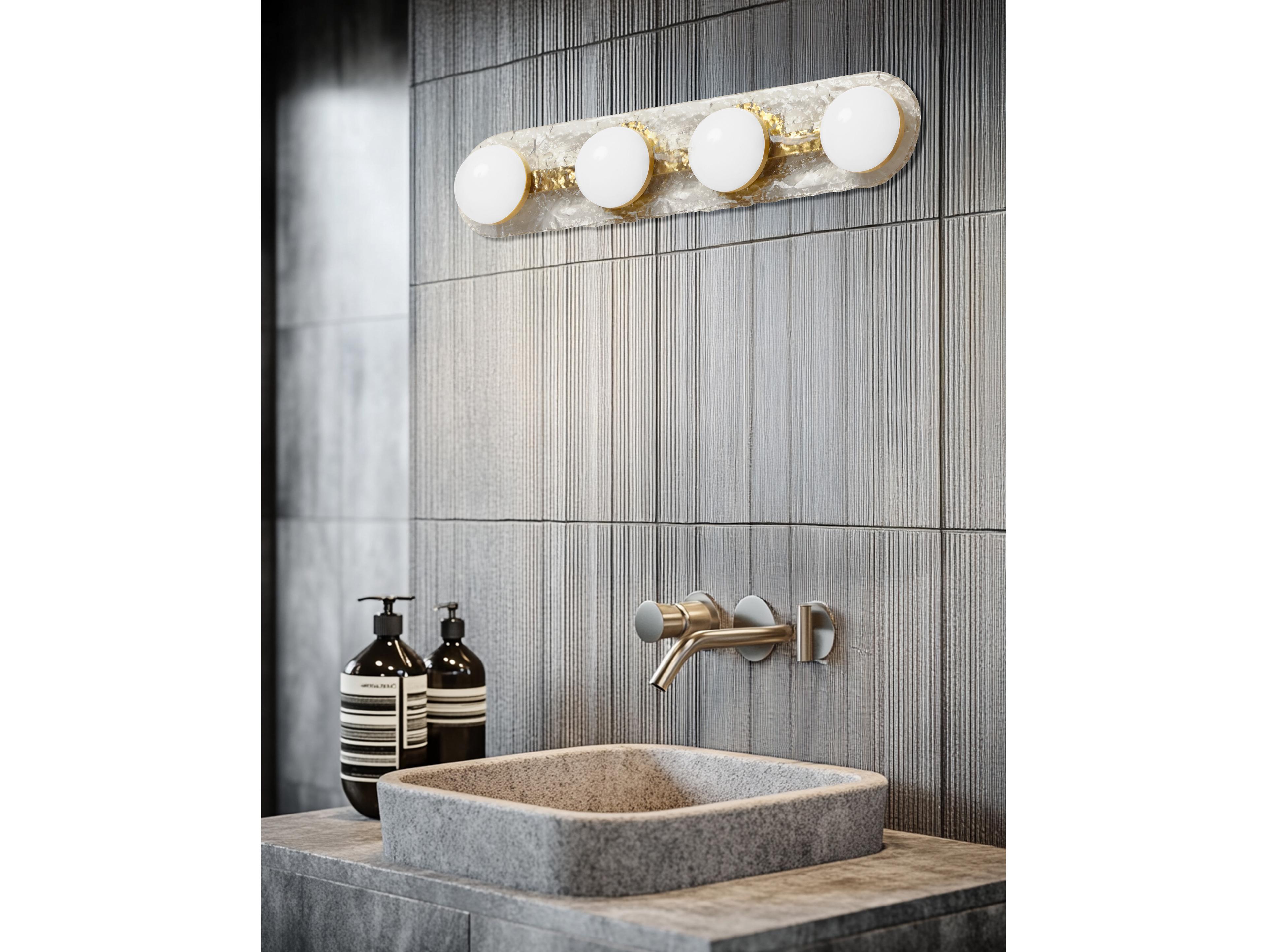 Dainolite Velma 4-Light Aged Brass Vanity Light
