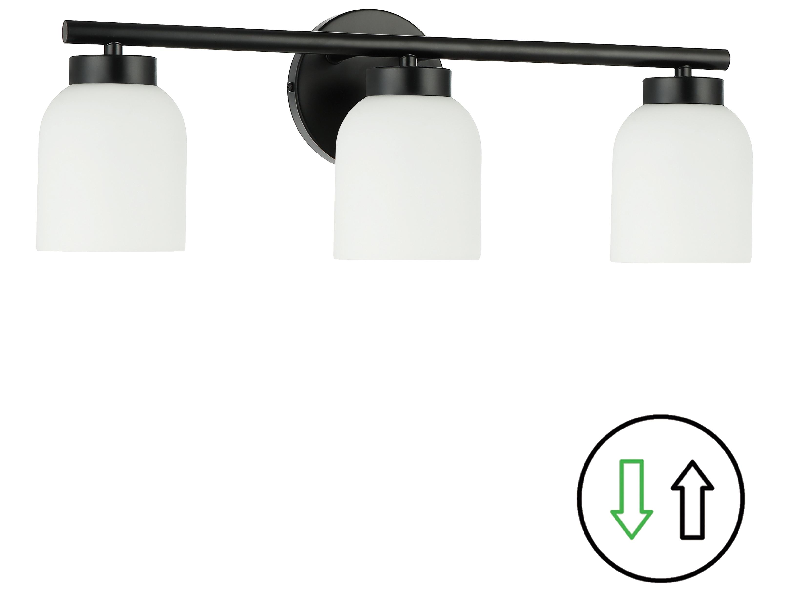 Dainolite Vonda Matte Black Vanity Light