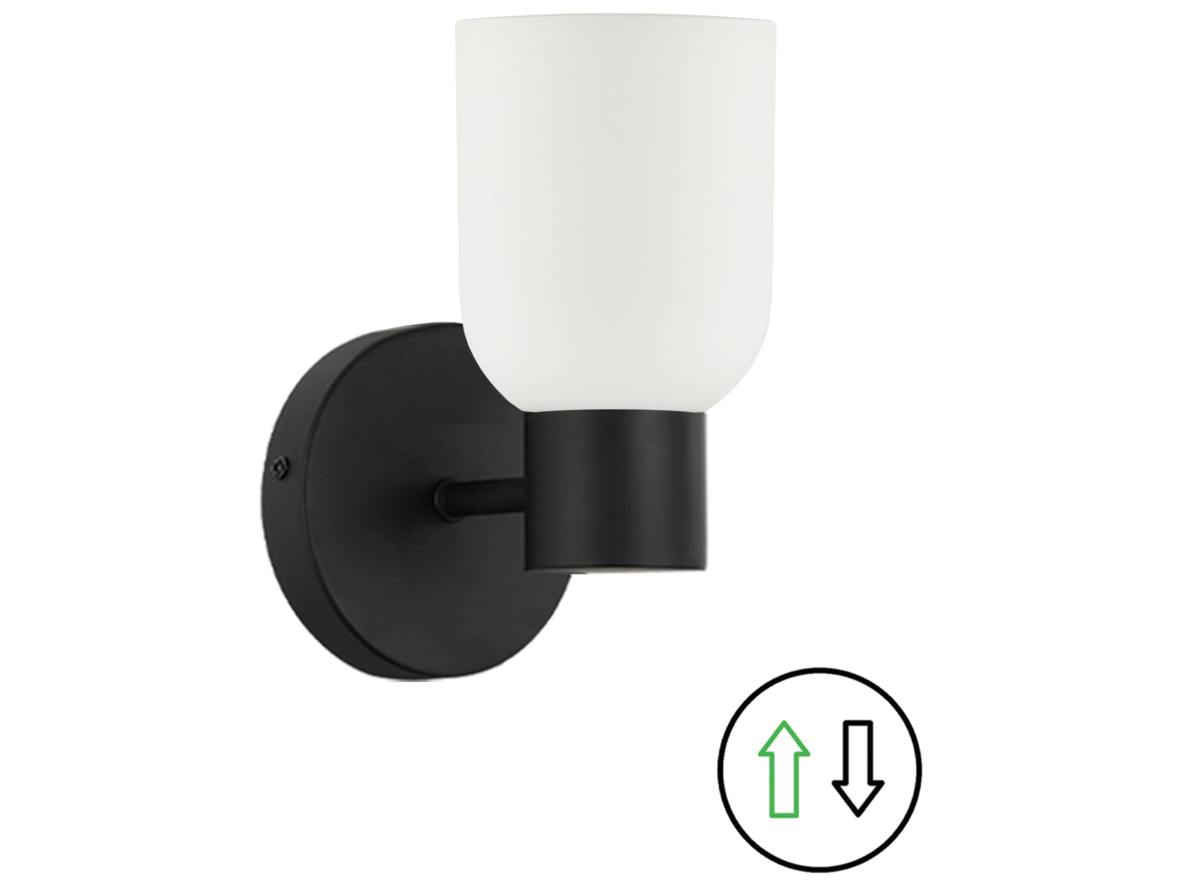 Dainolite Vonda Matte Black Wall Sconce