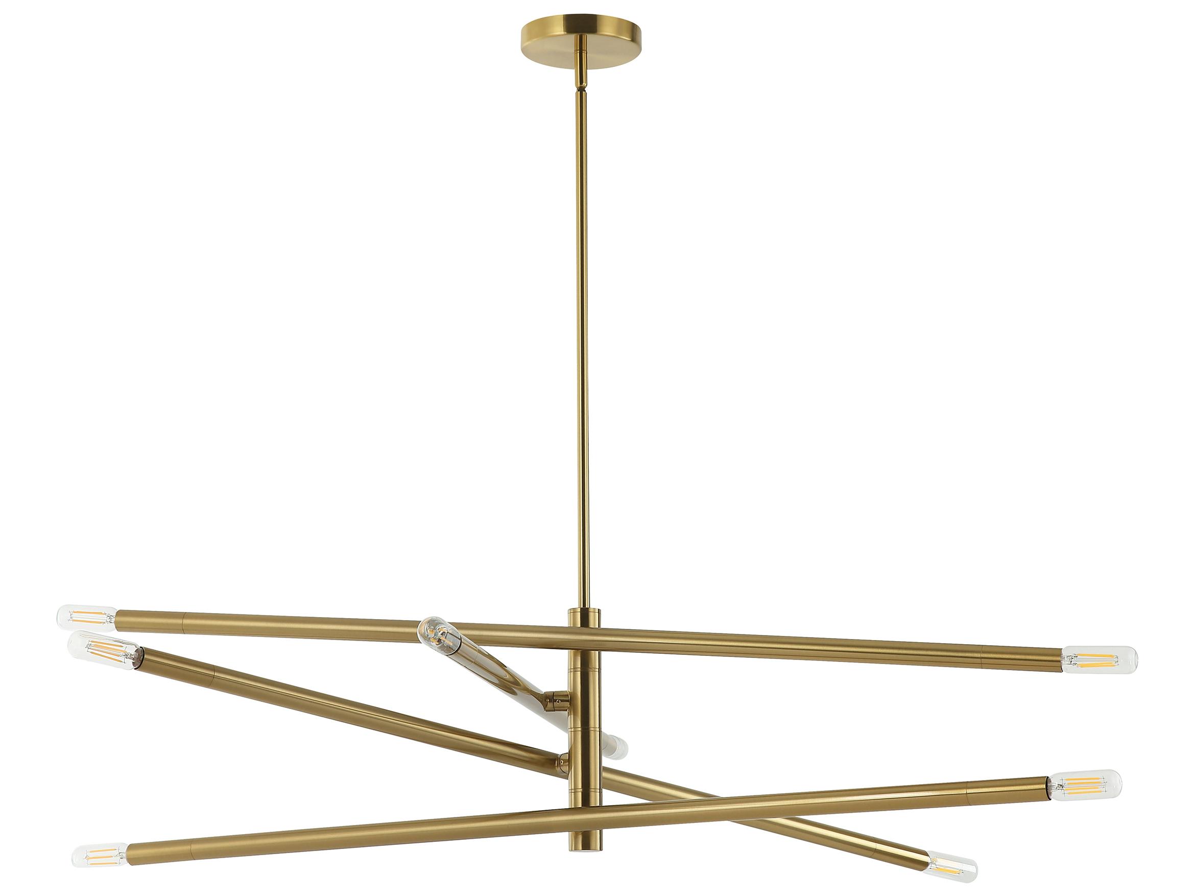 Dainolite Wand 8-Light Aged Brass Linear Chandelier
