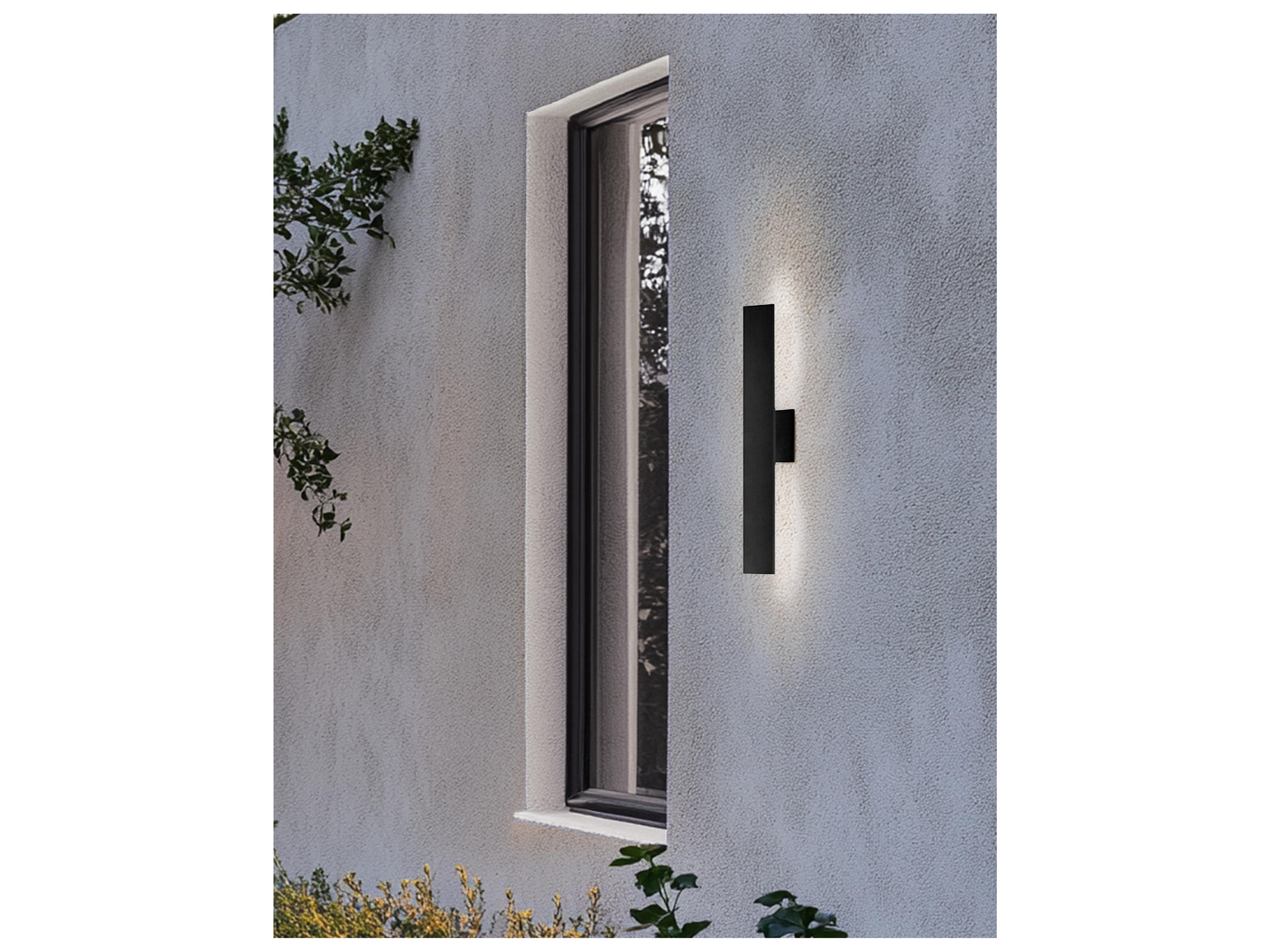 Dainolite Wheatherly 1-Light Matte Black Wall Sconce