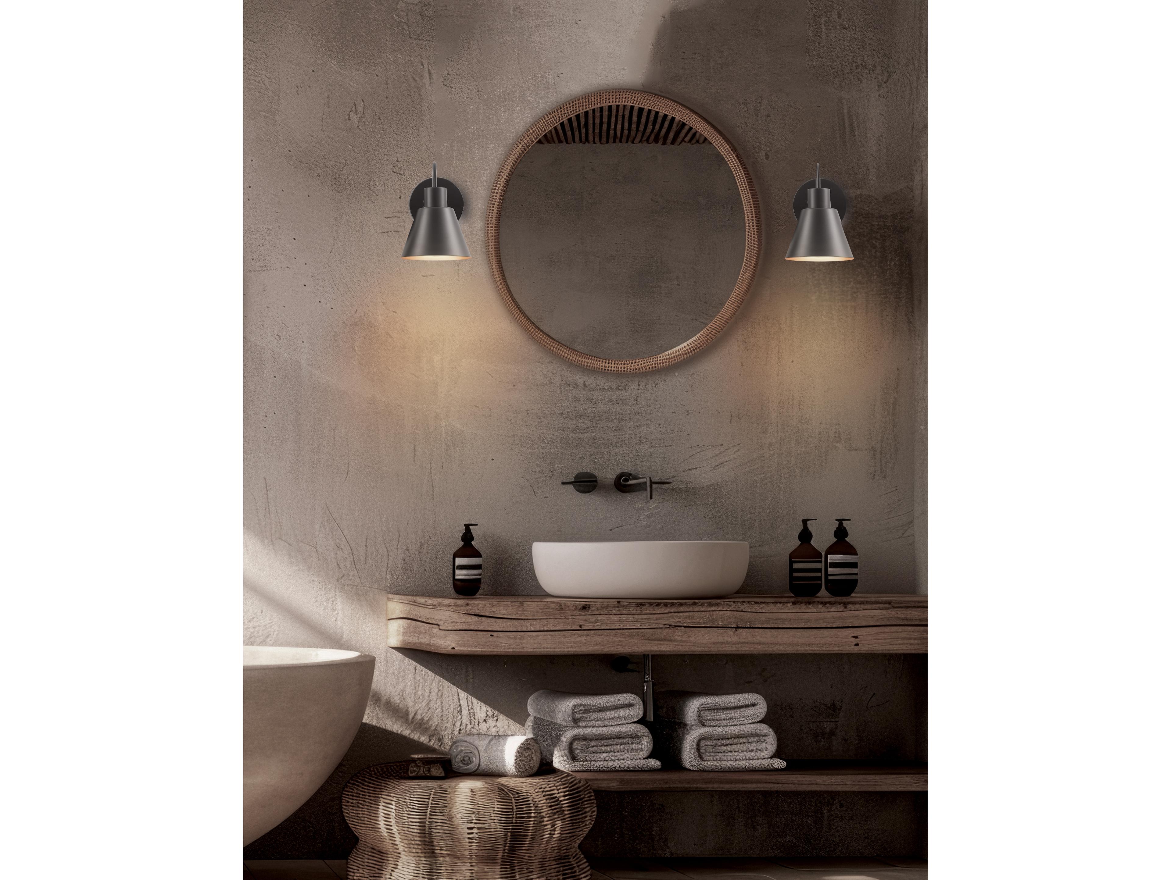 Dainolite Westley 1-Light Matte Black Wall Sconce