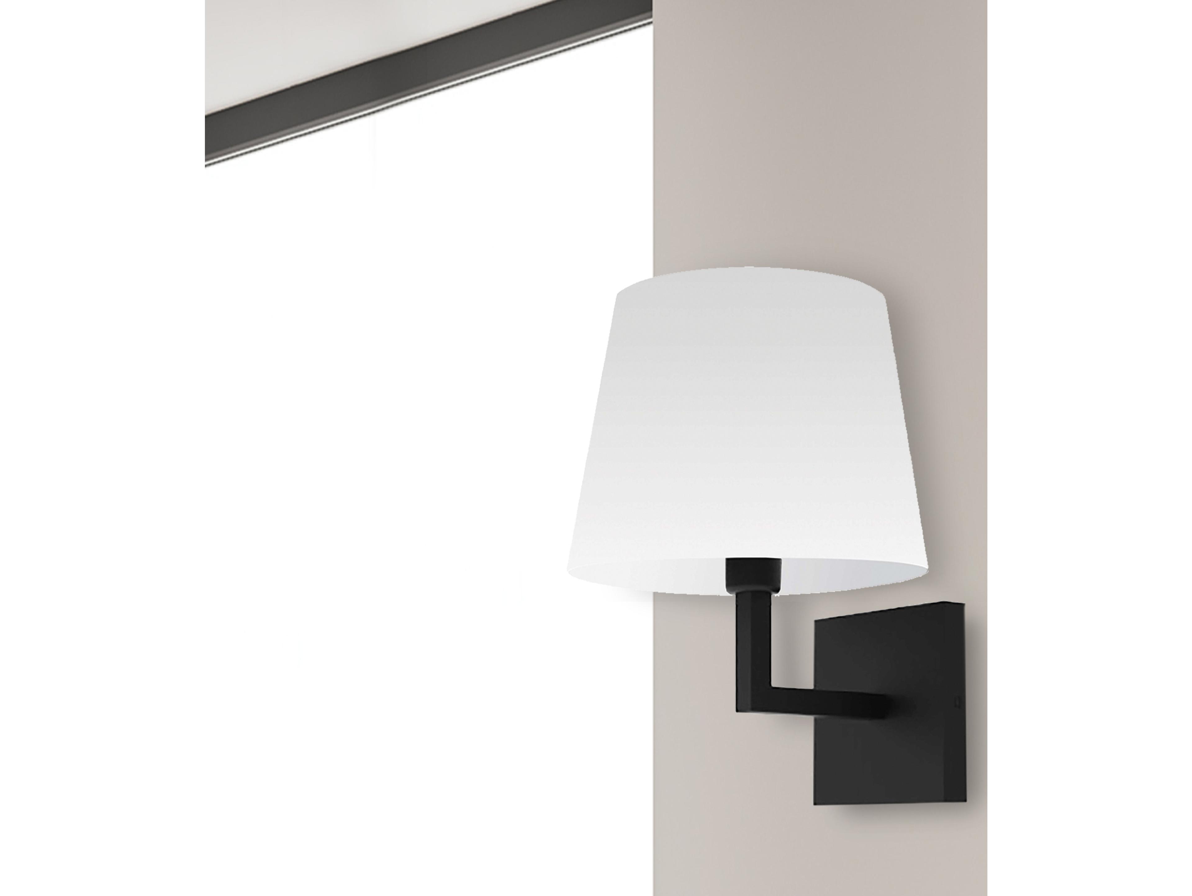 Dainolite Whitney 1-Light Matte Black Wall Sconce