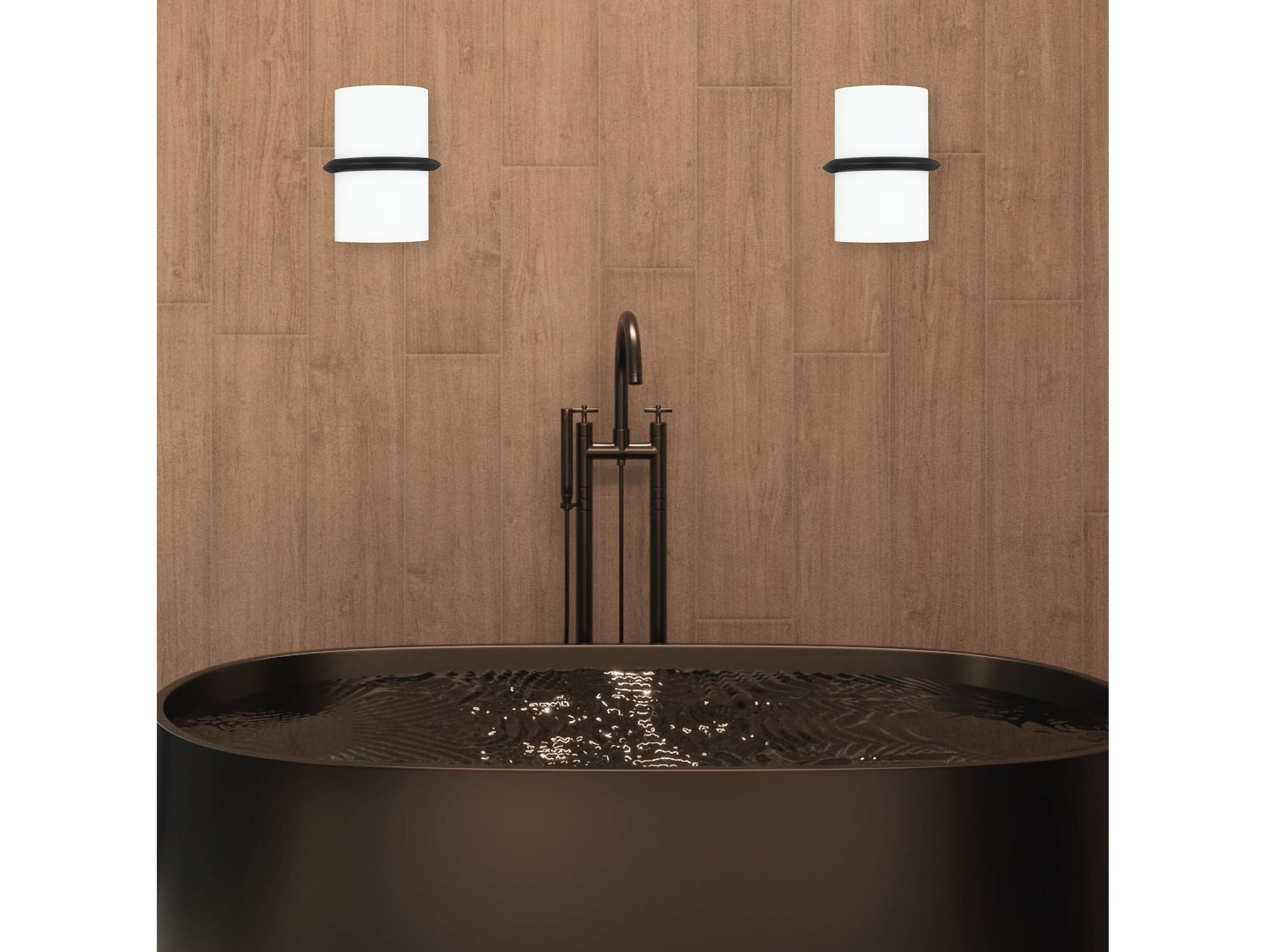 Dainolite Wallace 1-Light Matte Black Wall Sconce