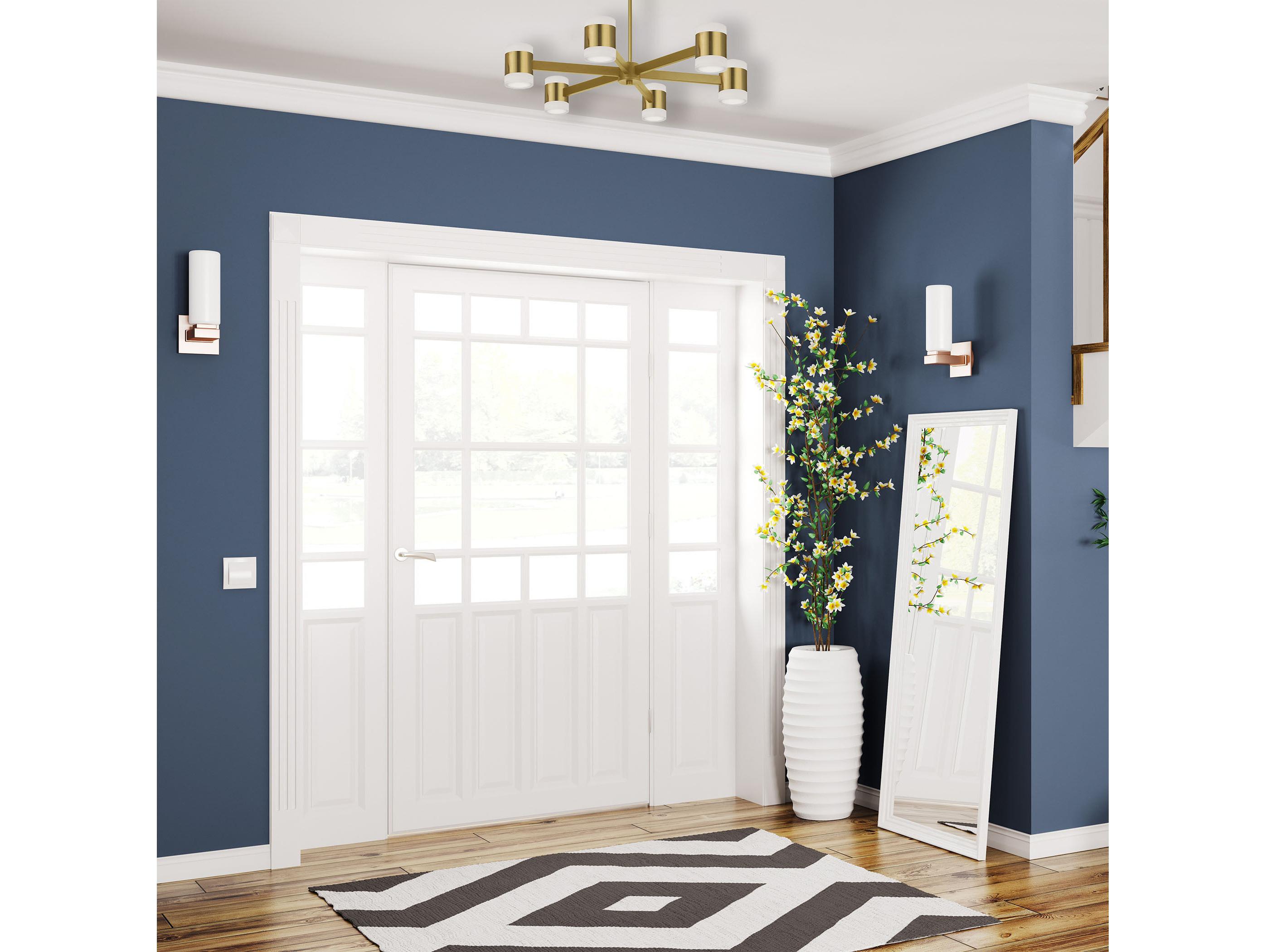 Dainolite Wilson 12-Light Aged Brass Cylinder Geometric Chandelier