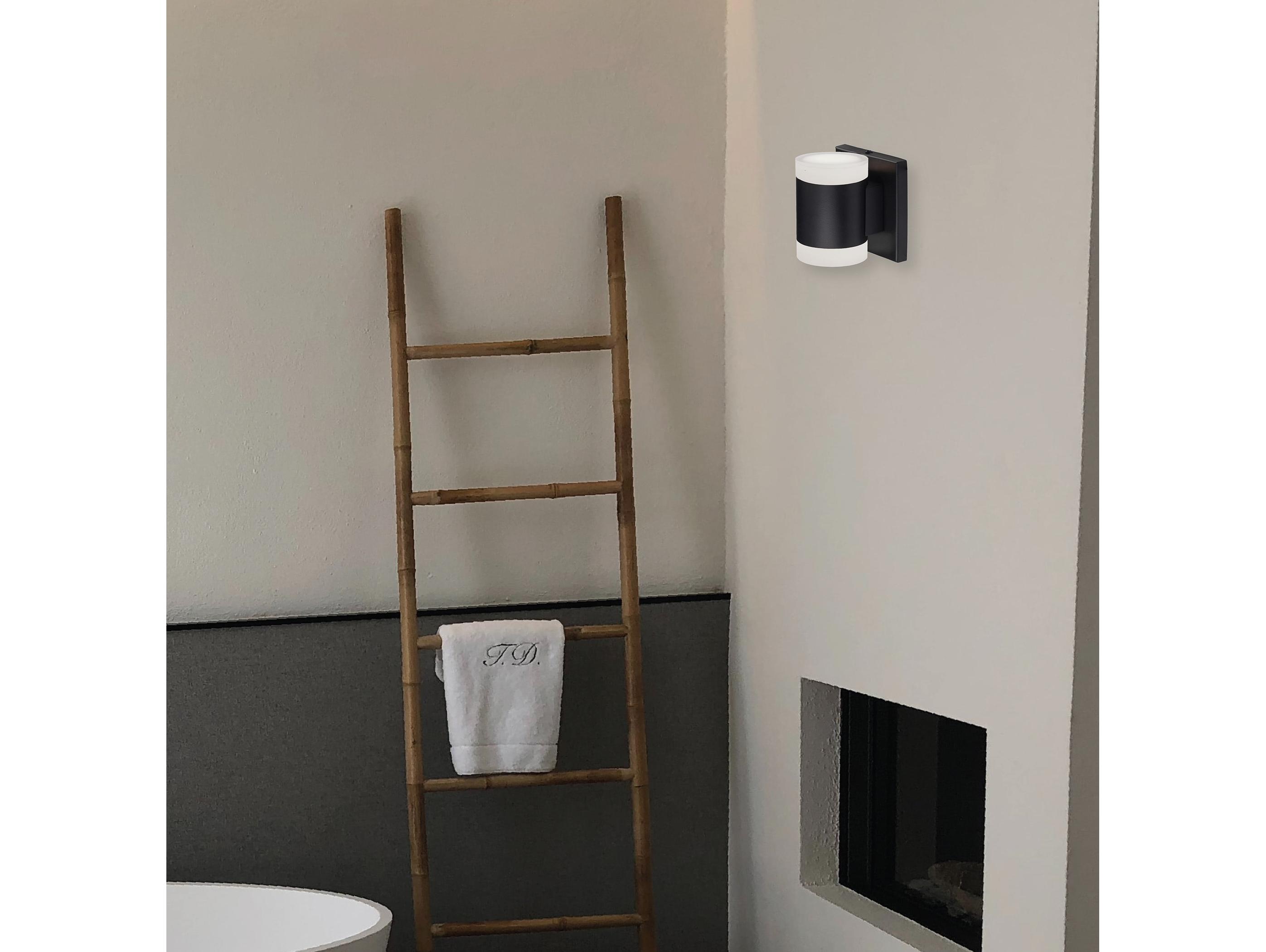 Dainolite Wilson 2-Light Matte Black Wall Sconce