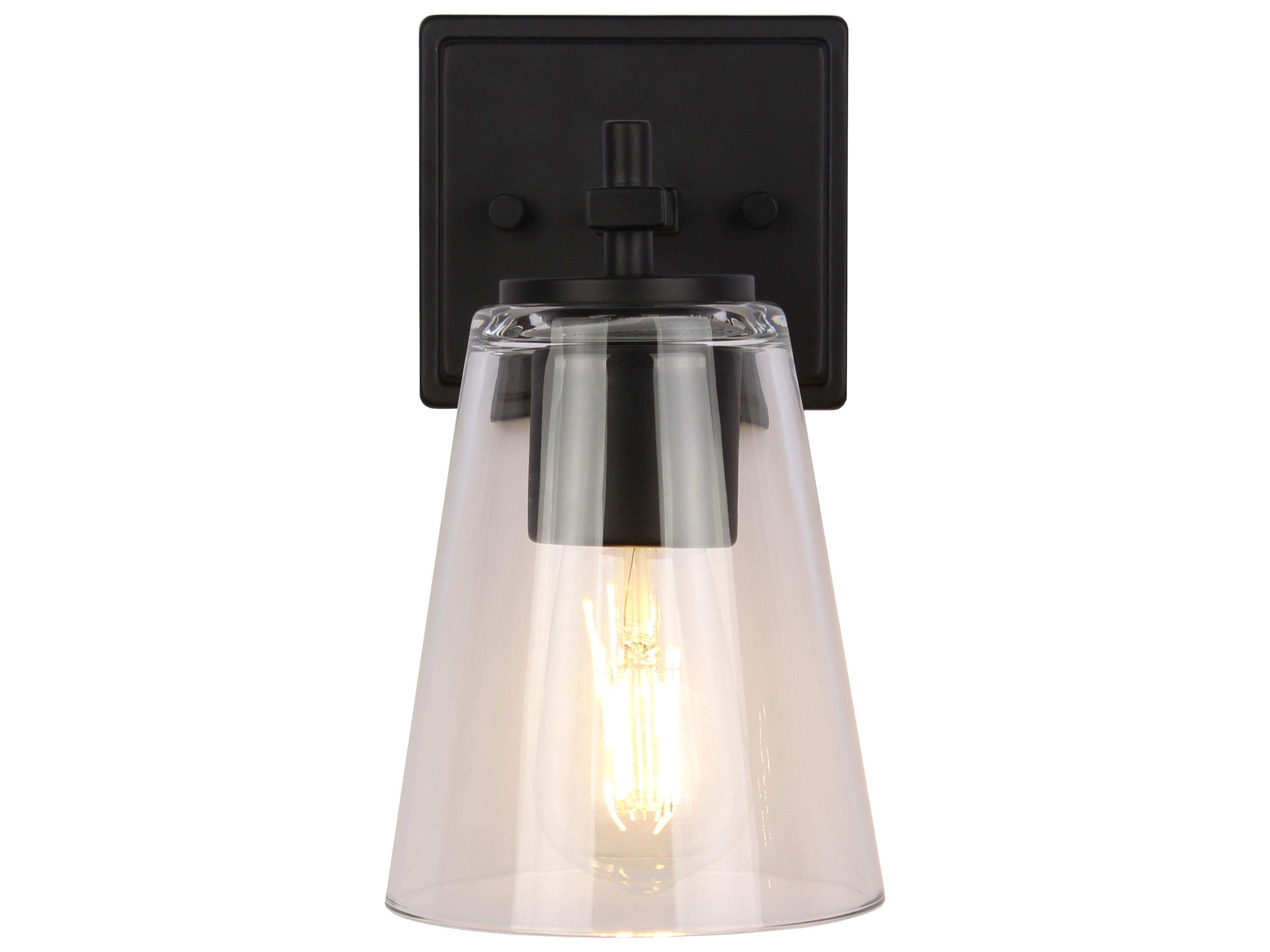 Dainolite Wenda Matte Black Wall Sconce