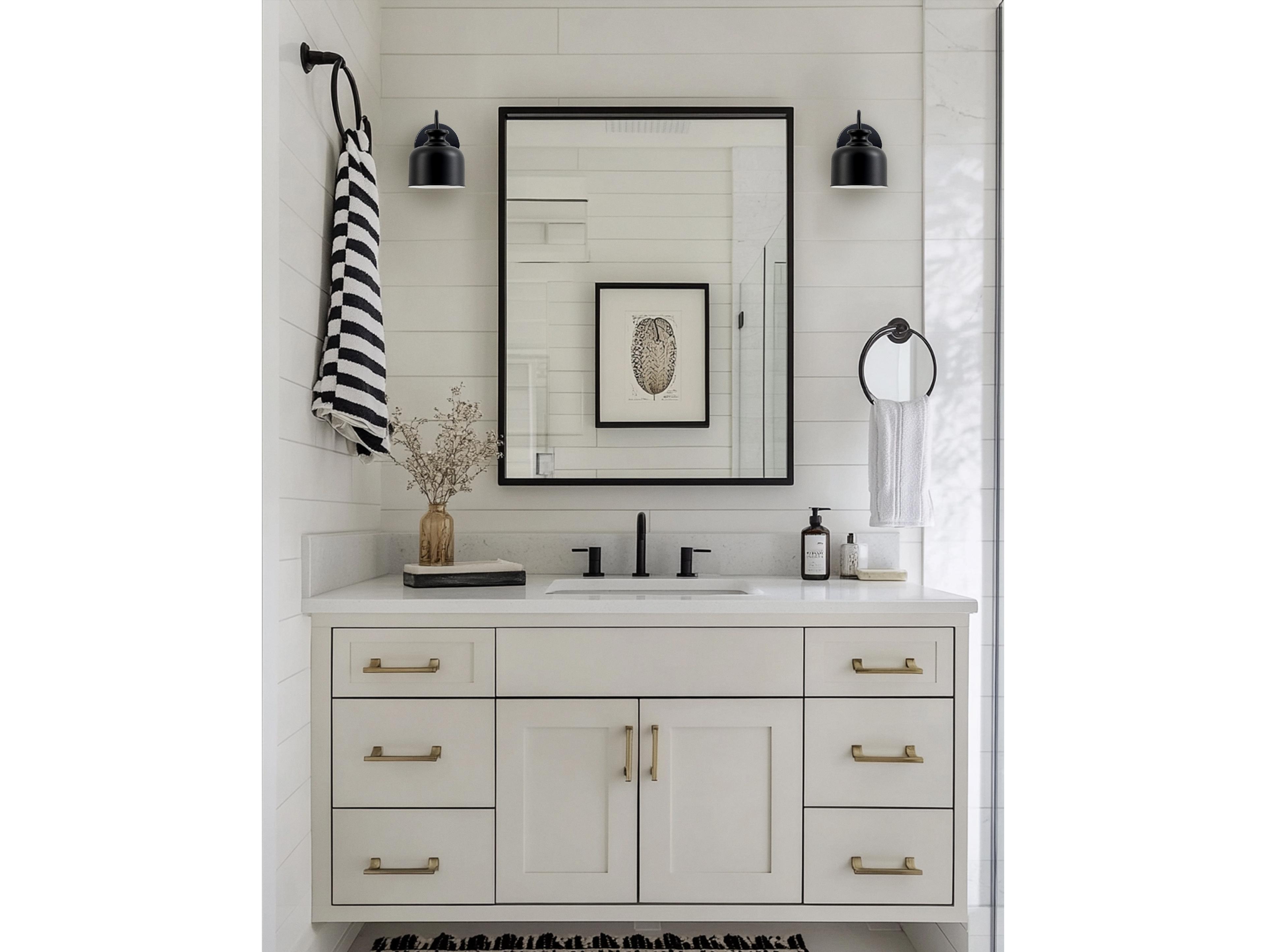 Dainolite Wrigley 1-Light Matte Black Wall Sconce