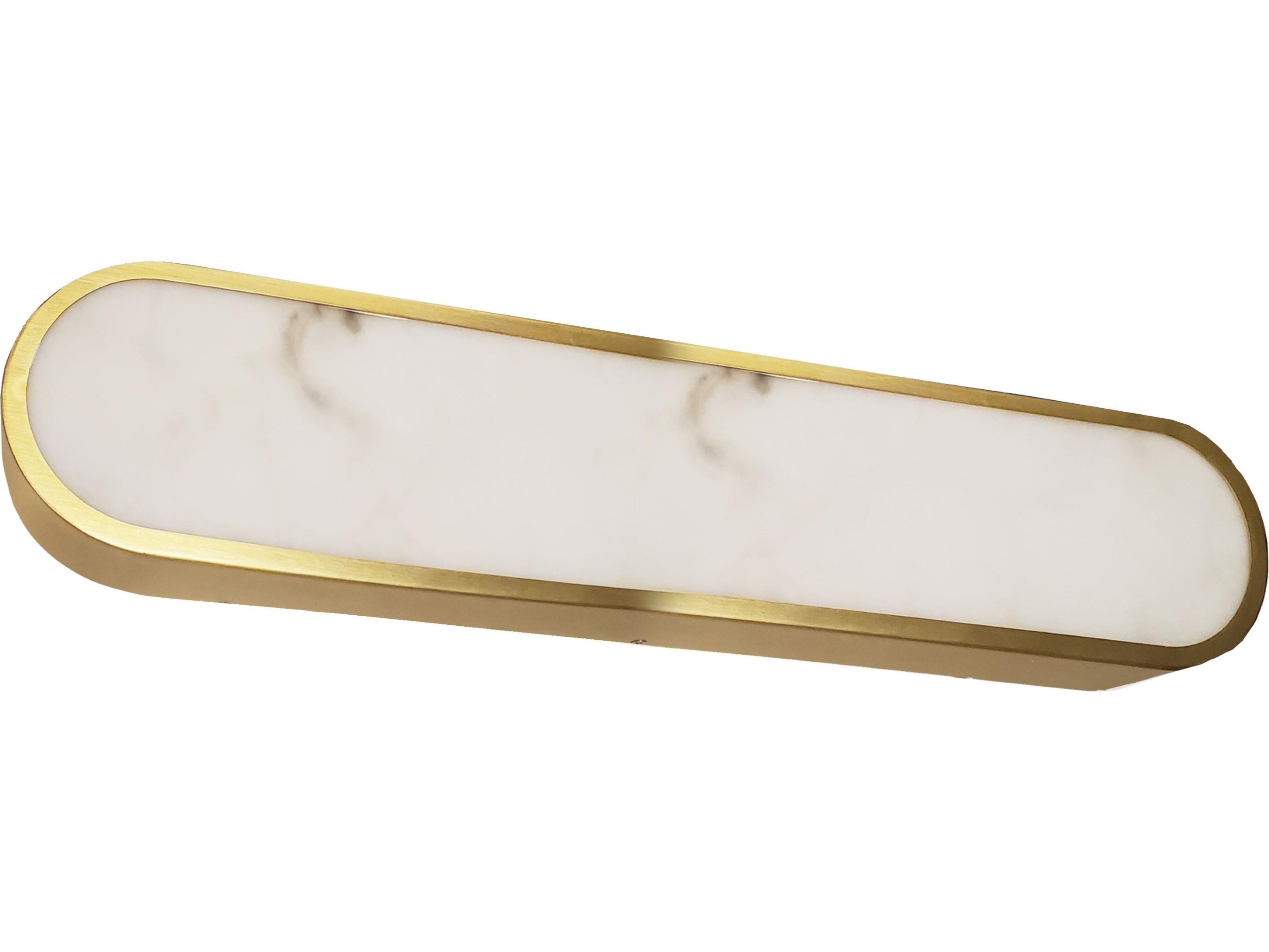 Dainolite Walsh 1-Light Alabaster Brass Wall Sconce