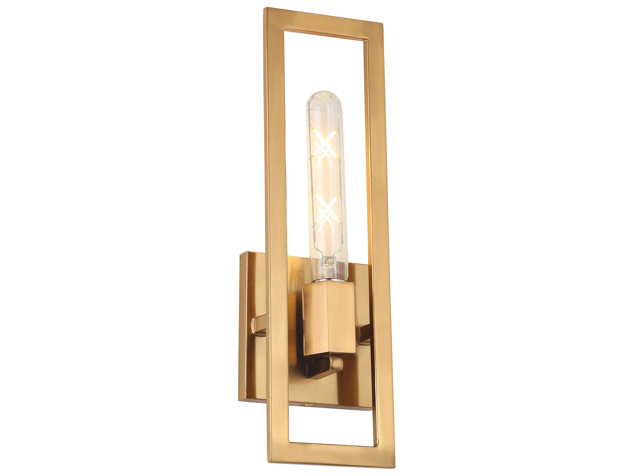 Dainolite Wisteria 1-Light Aged Brass Wall Sconce
