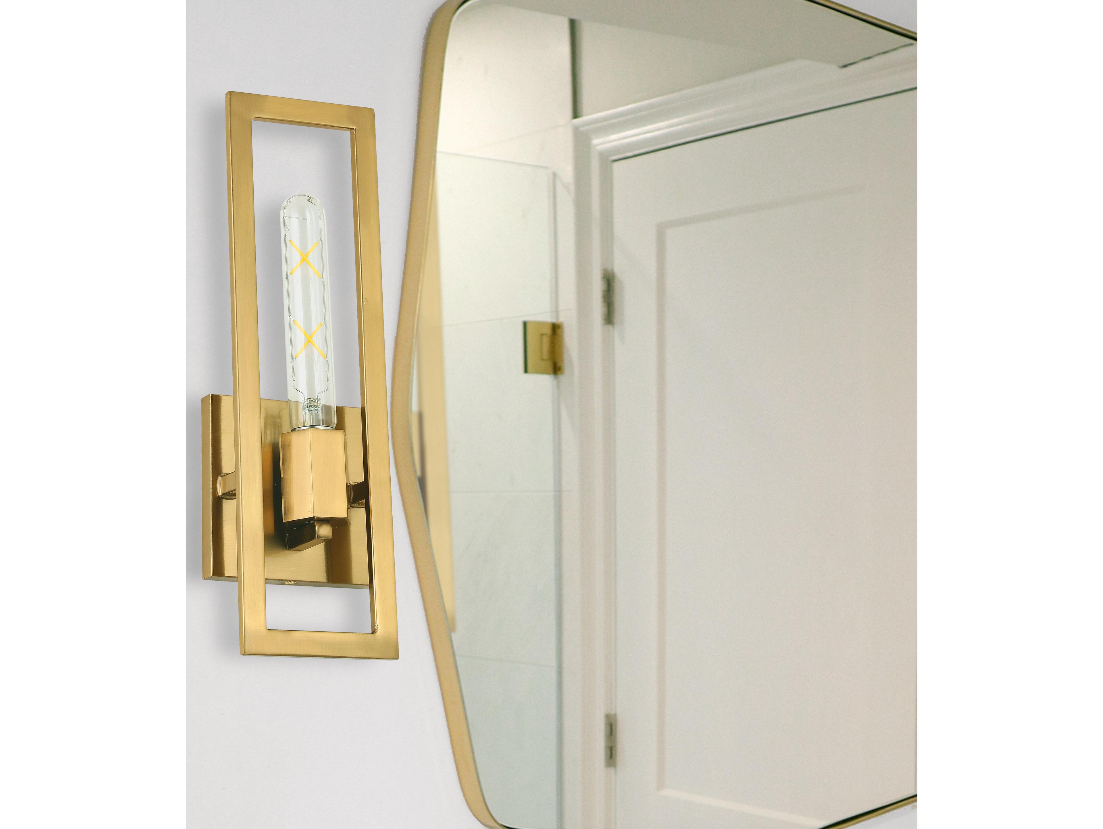 Dainolite Wisteria 1-Light Aged Brass Wall Sconce