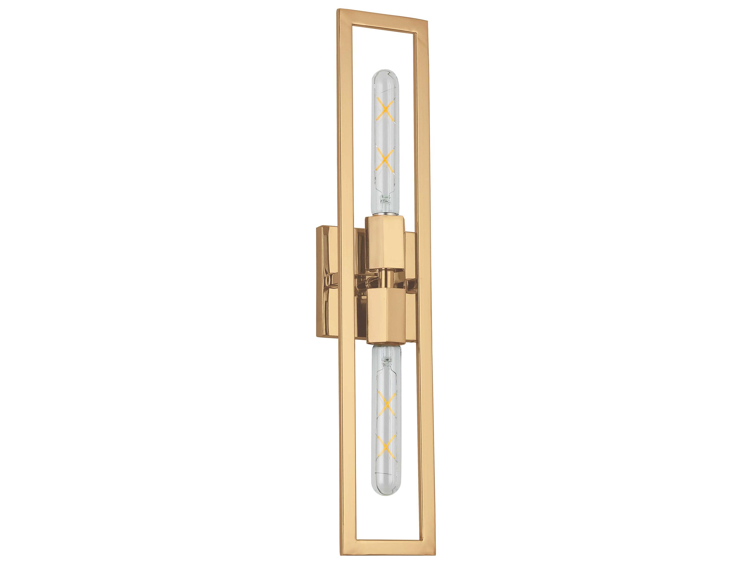 Dainolite Wisteria 2-Light Aged Brass Wall Sconce
