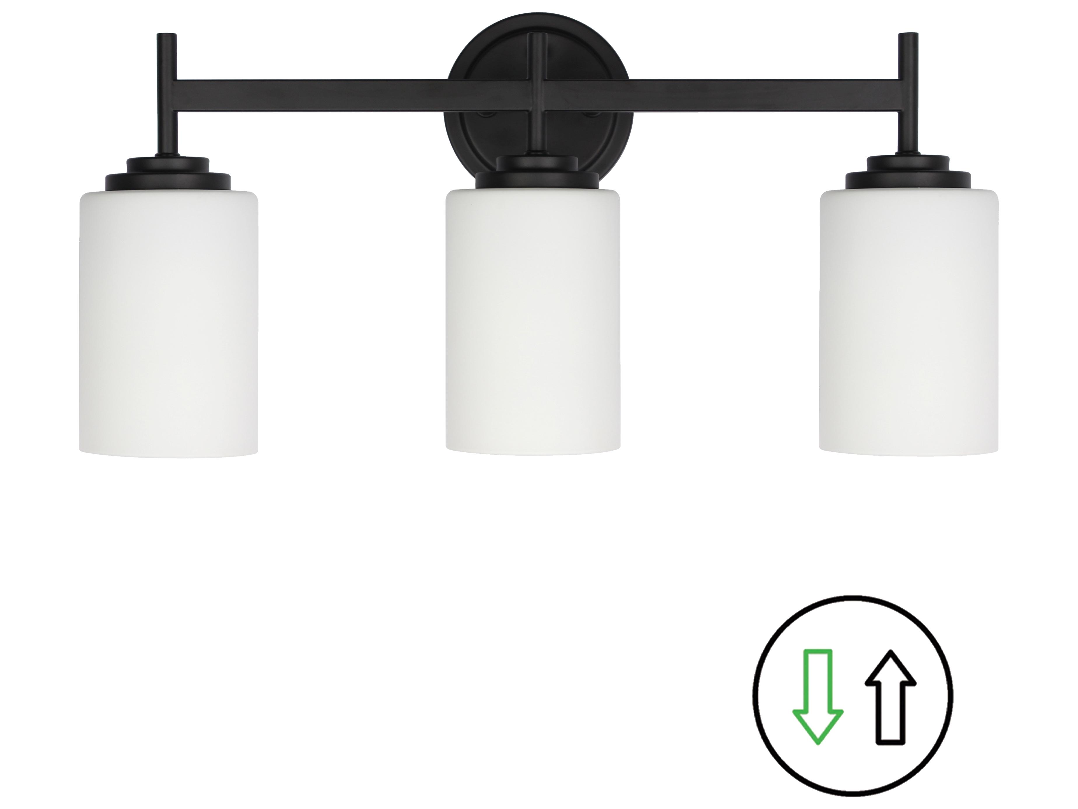 Dainolite Wynona Matte Black Vanity Light