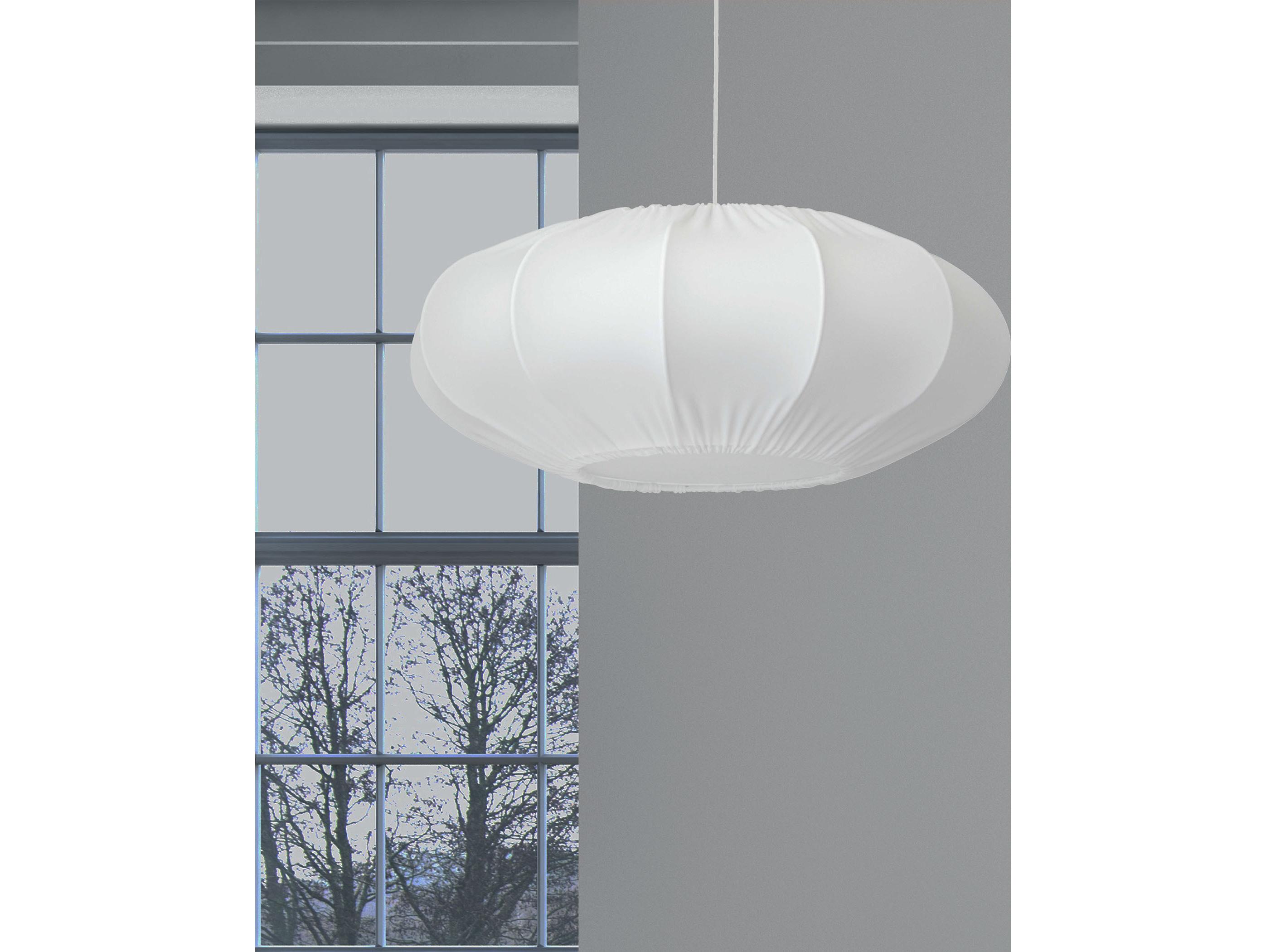Dainolite Zoey 1-Light Polished Chrome White Pendant
