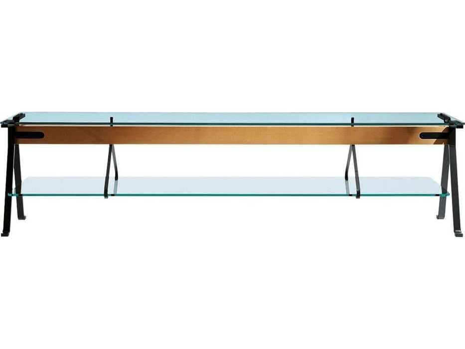 Driade Fratello By Enzo Mari Rectangular Glass Console Table