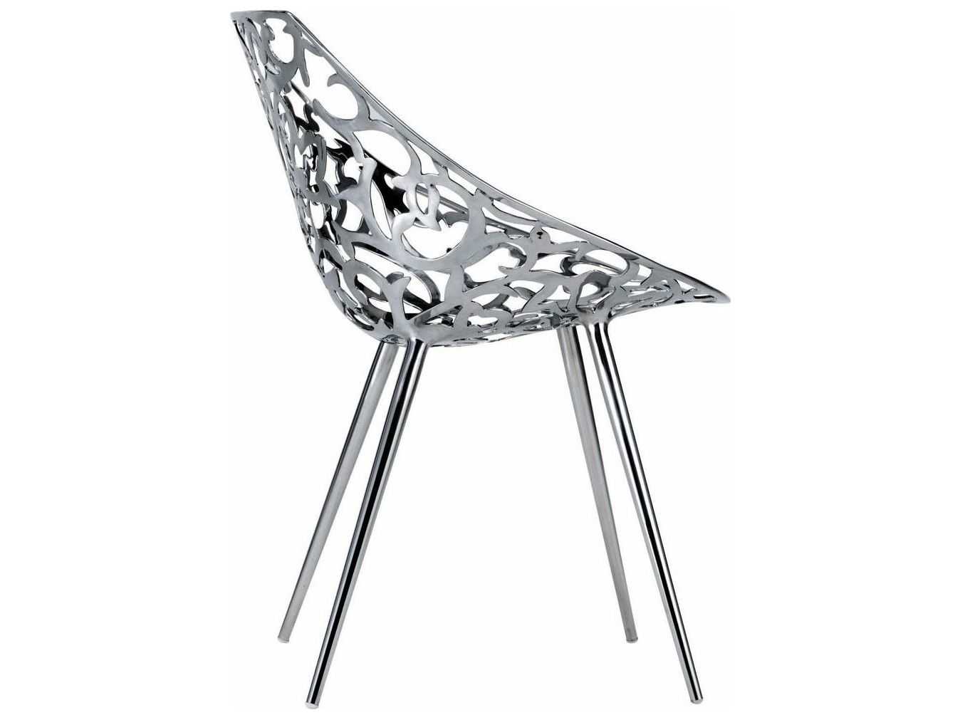 Driade Miss Lacy By Phillippe Starck Silver Accent Chair
